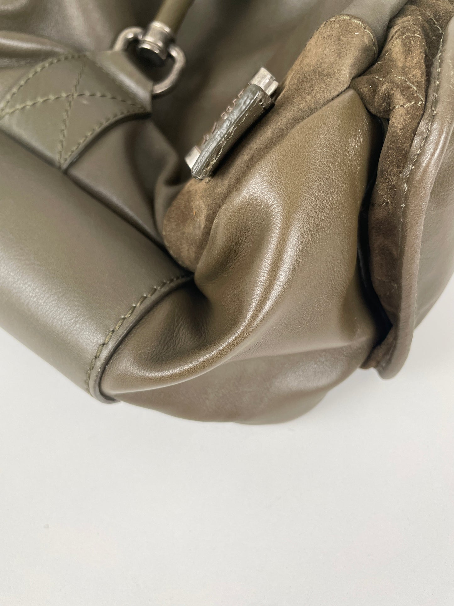 Dior Rebelle green leather handbag