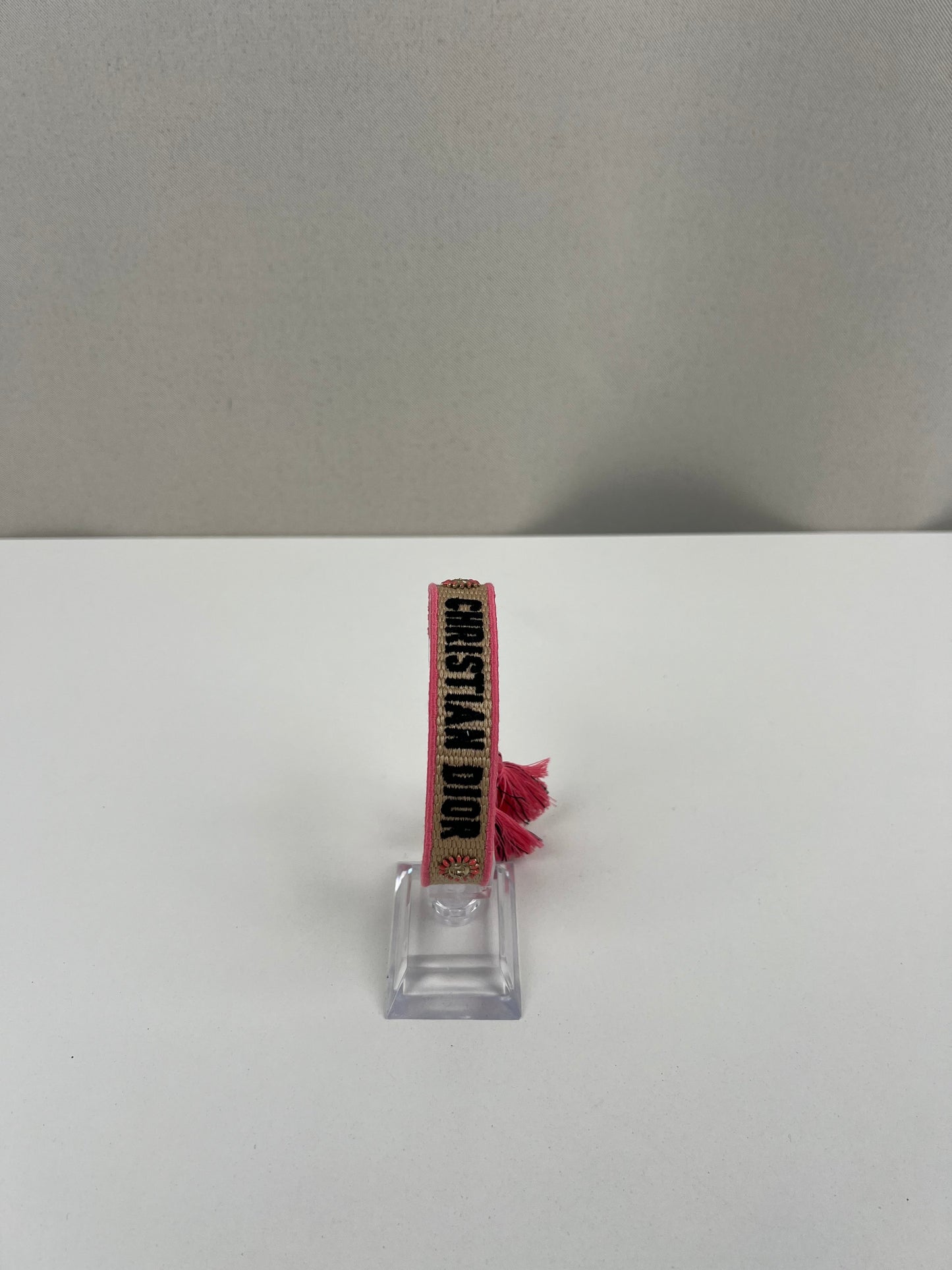Dior Pink Fabric Bracelet