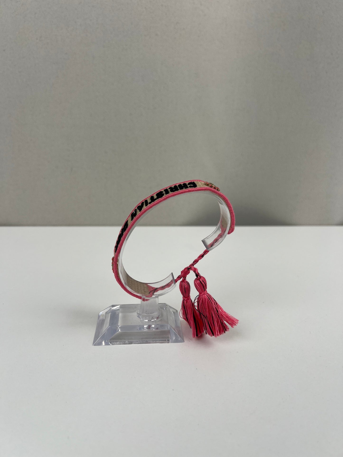 Dior Pink Fabric Bracelet
