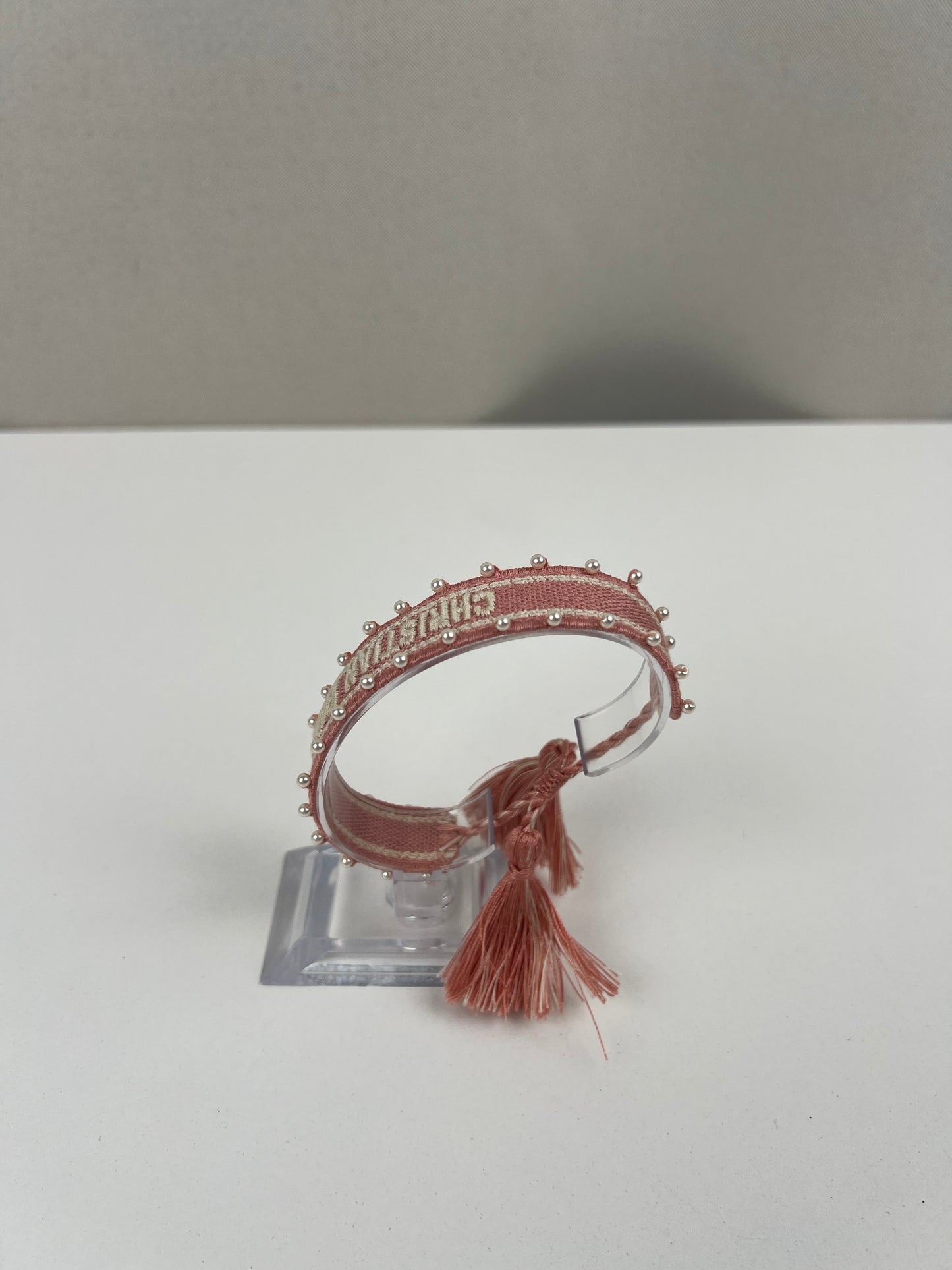 Dior Pink Fabric With Perle Bracelet