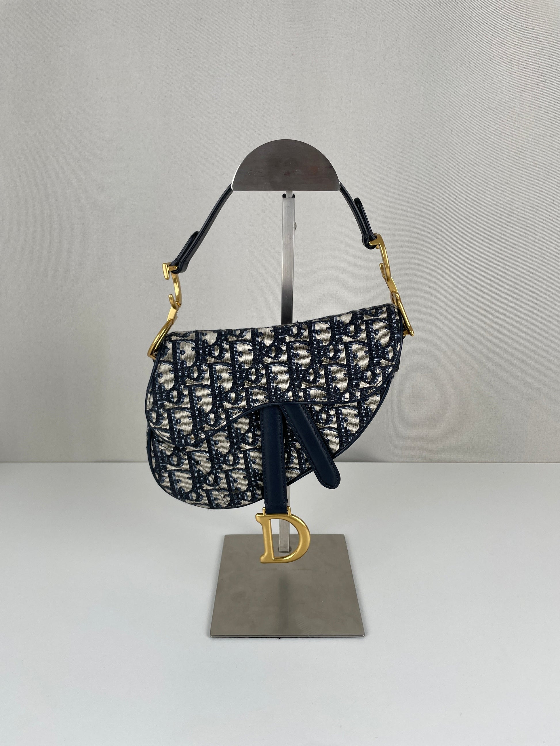 Mini Saddle Dior oblique blue