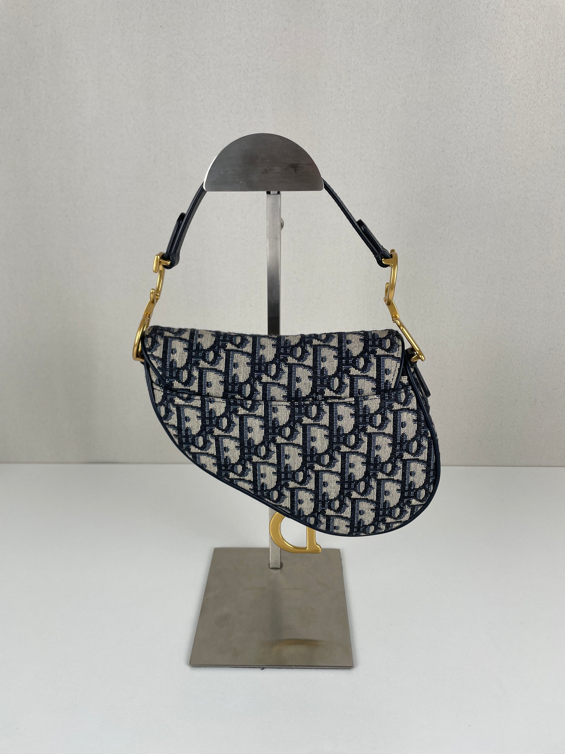 Mini Saddle Dior oblique blue