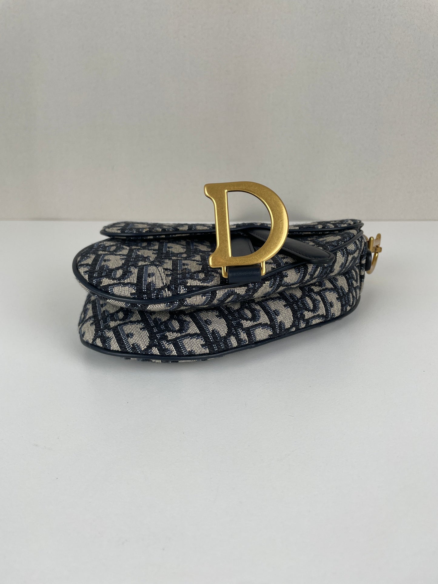 Mini Saddle Dior oblique blue