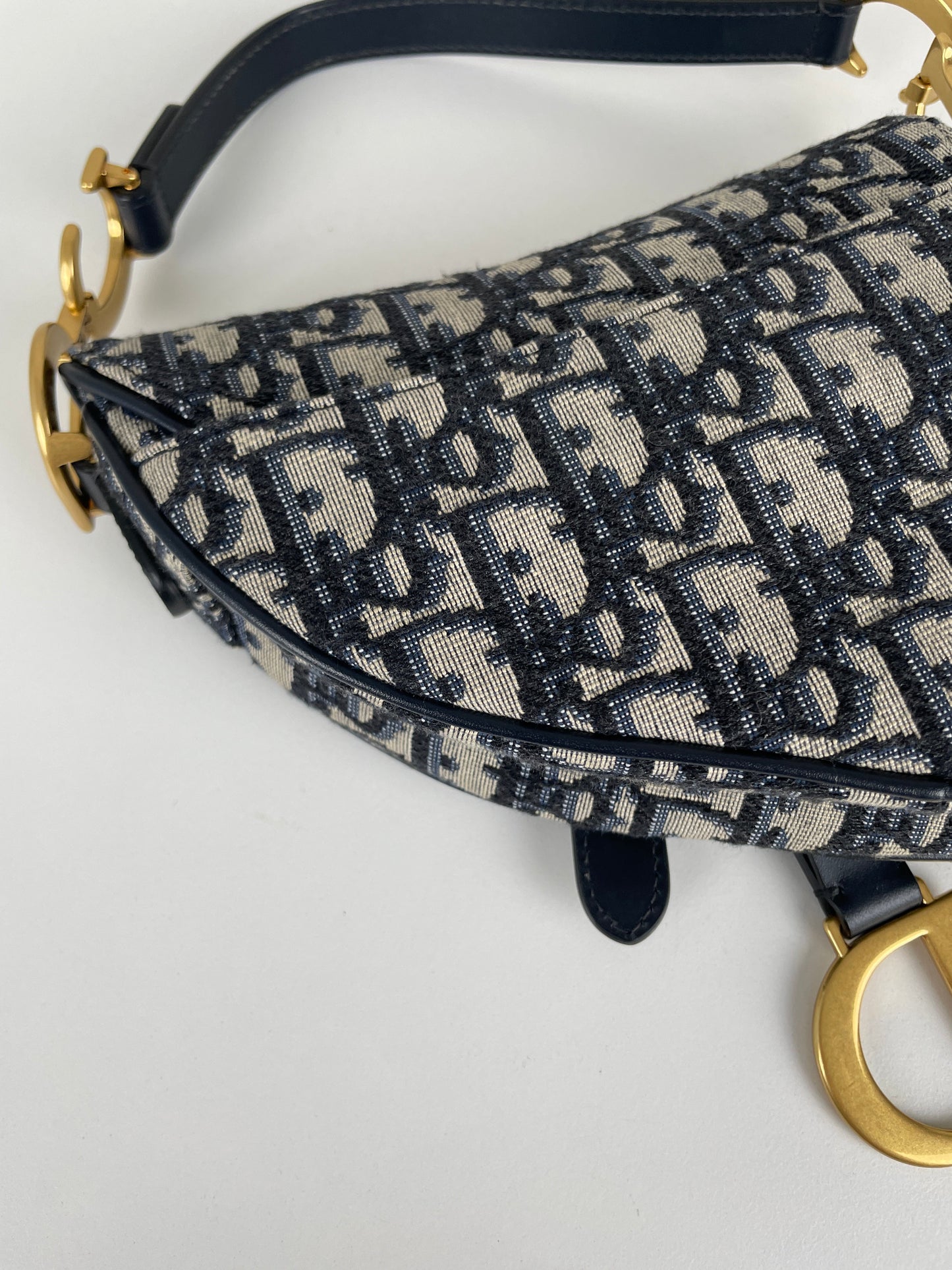 Mini Saddle Dior oblique blue
