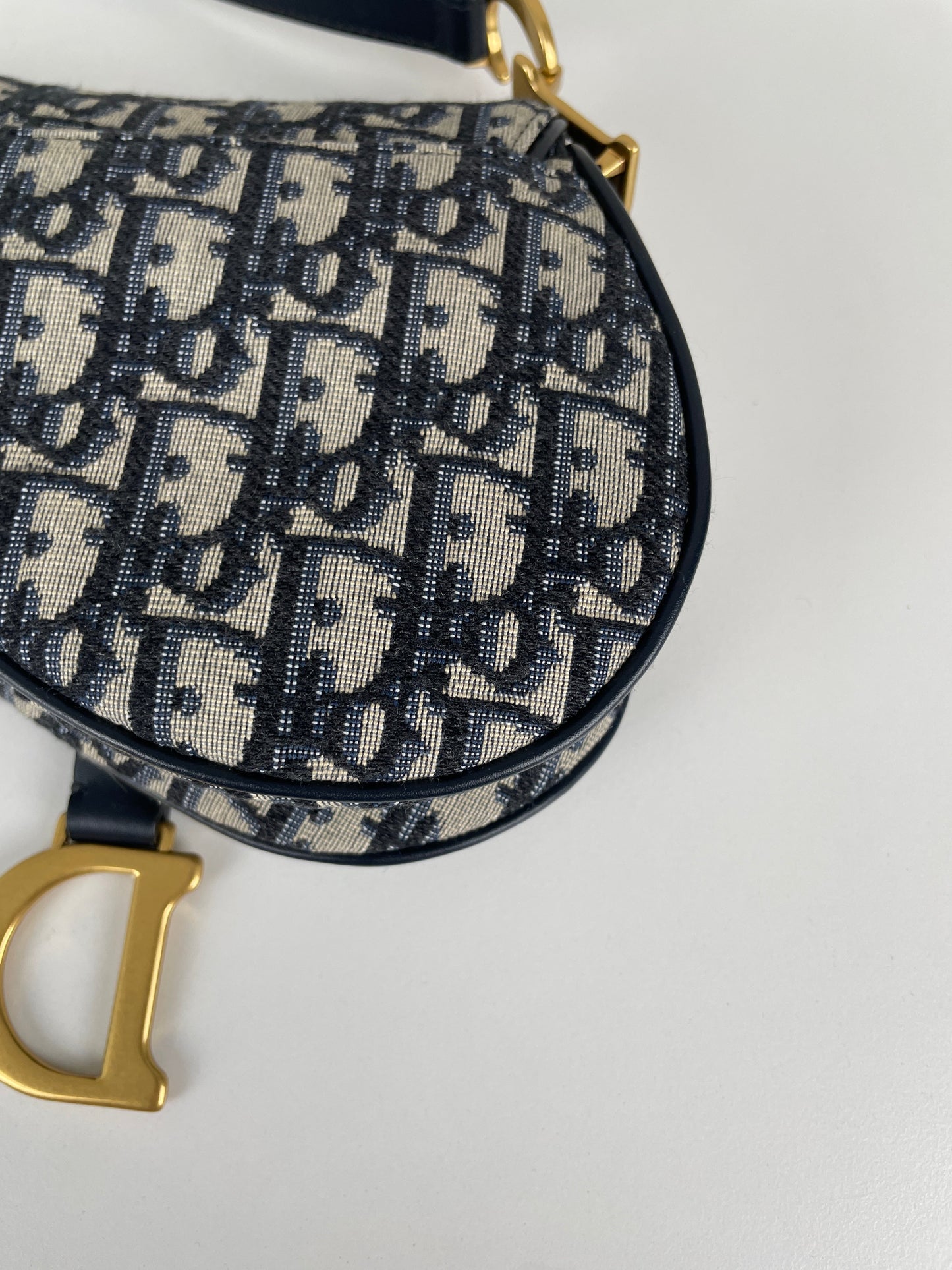 Mini Saddle Dior oblique blue