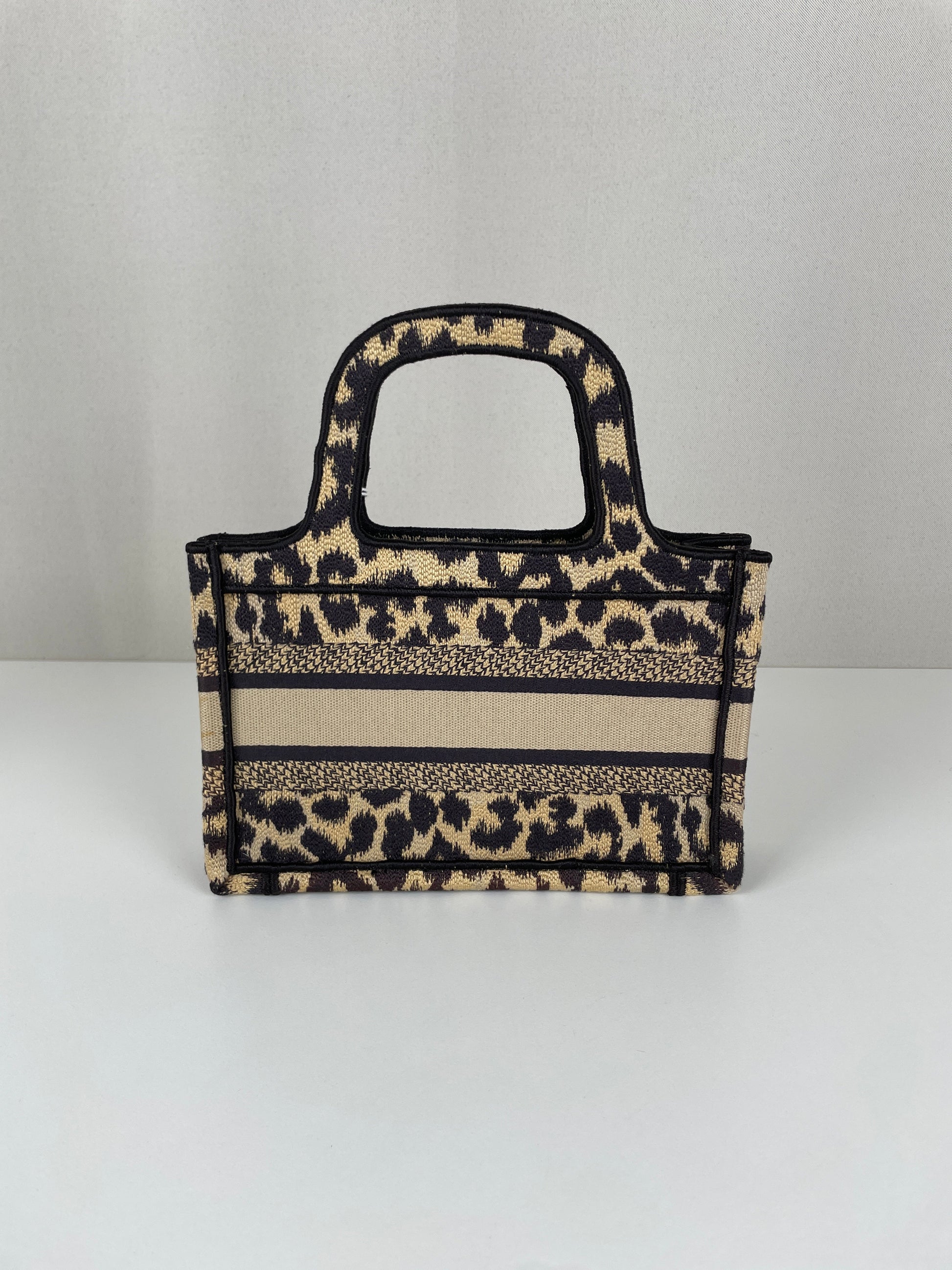 Mini Dior Book Tote leopard print bag