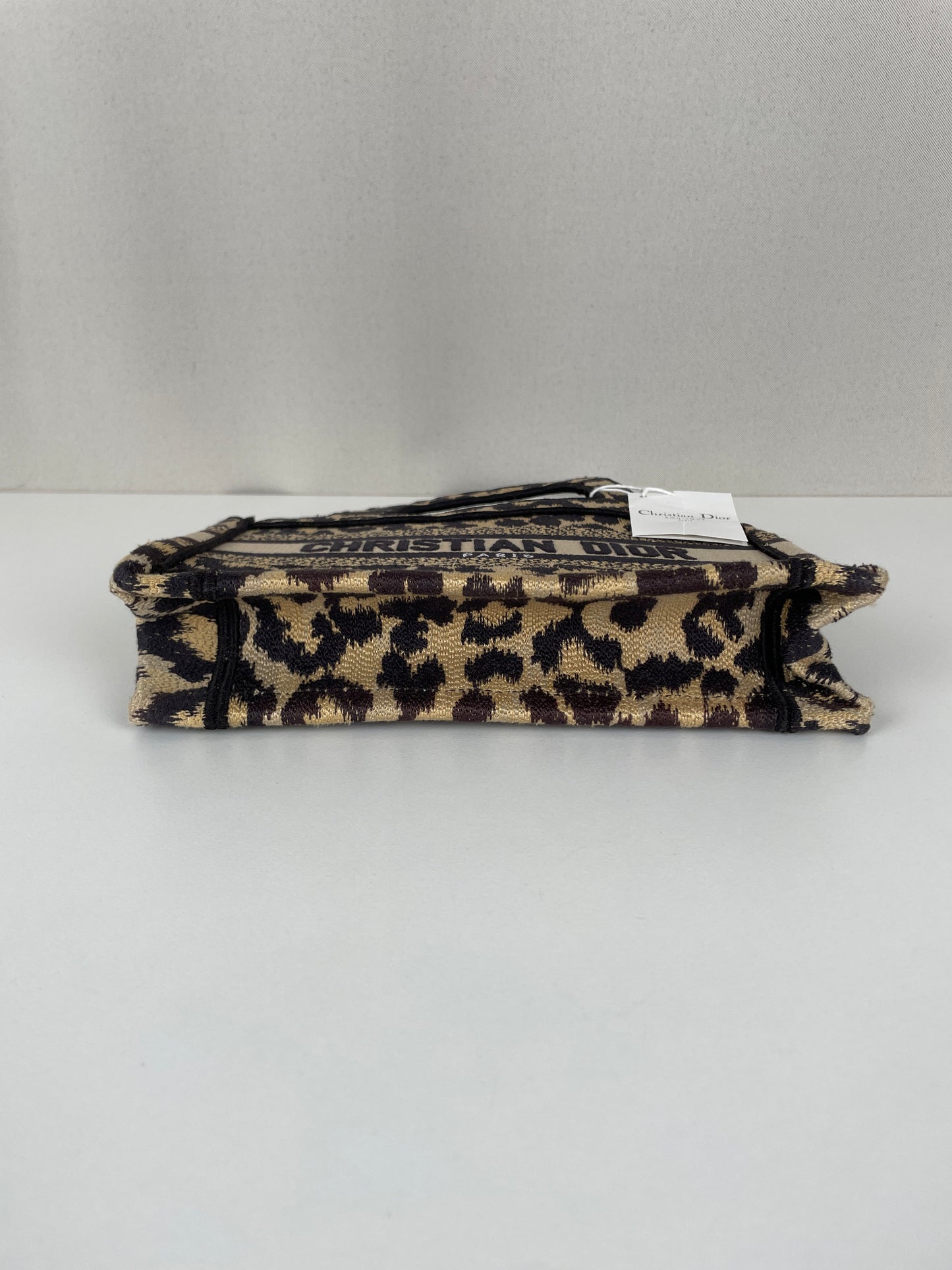 Mini Dior Book Tote leopard print bag