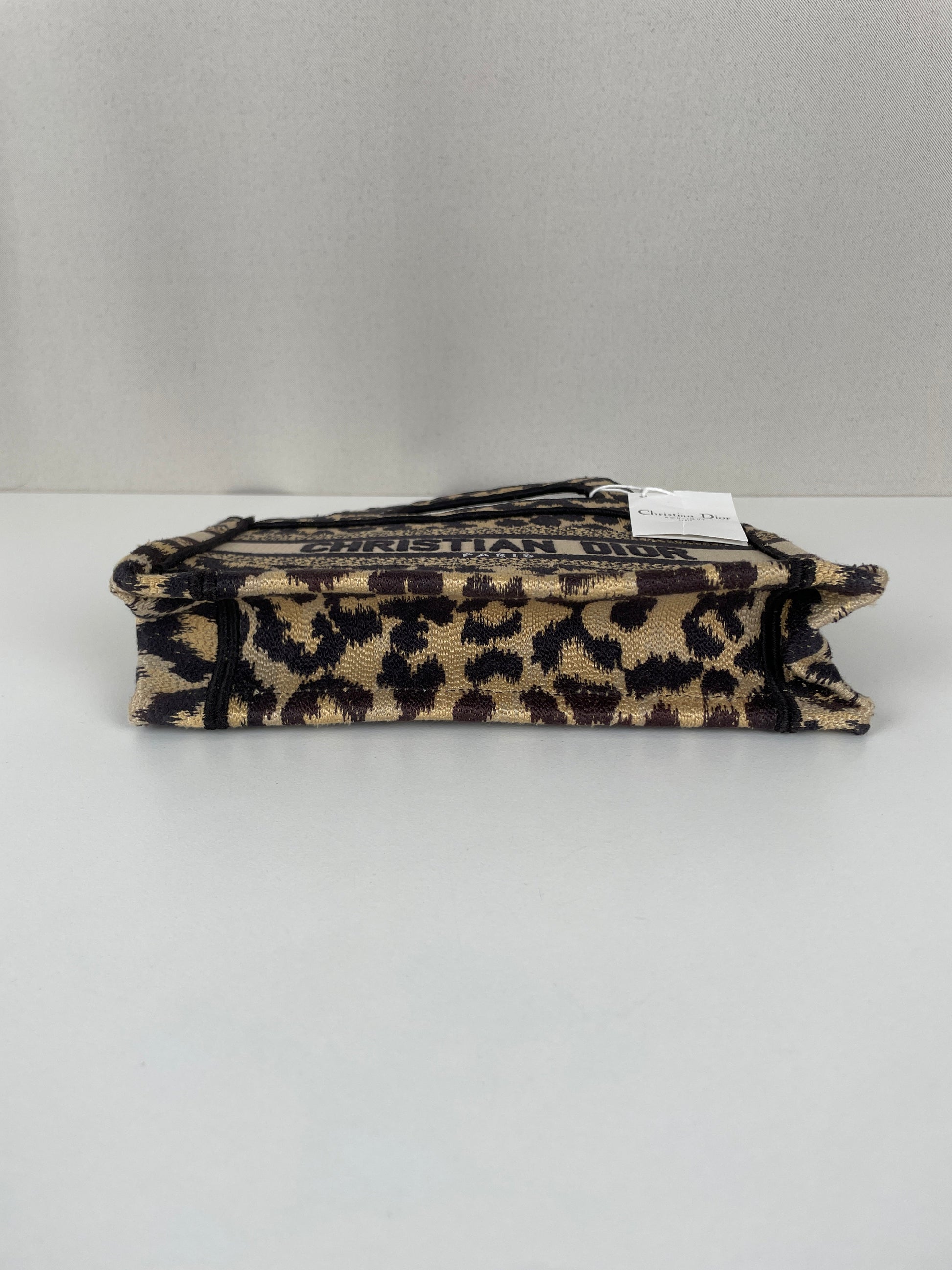 Mini Dior Book Tote leopard print bag