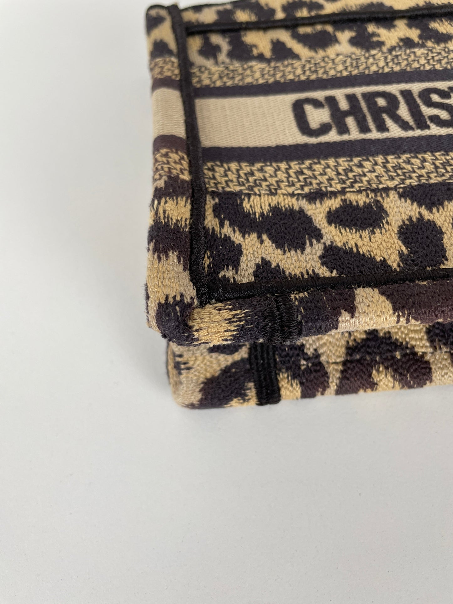 Mini Dior Book Tote leopard print bag