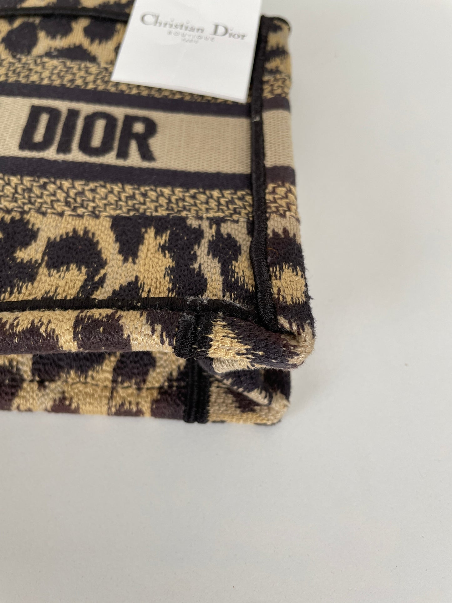 Mini Dior Book Tote leopard print bag