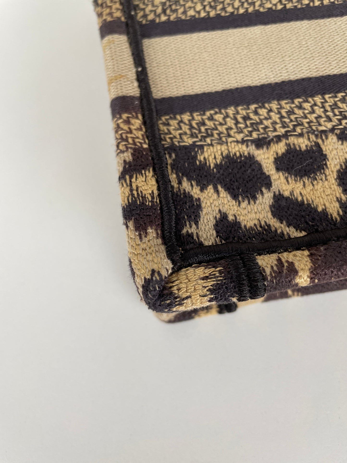 Mini Dior Book Tote leopard print bag