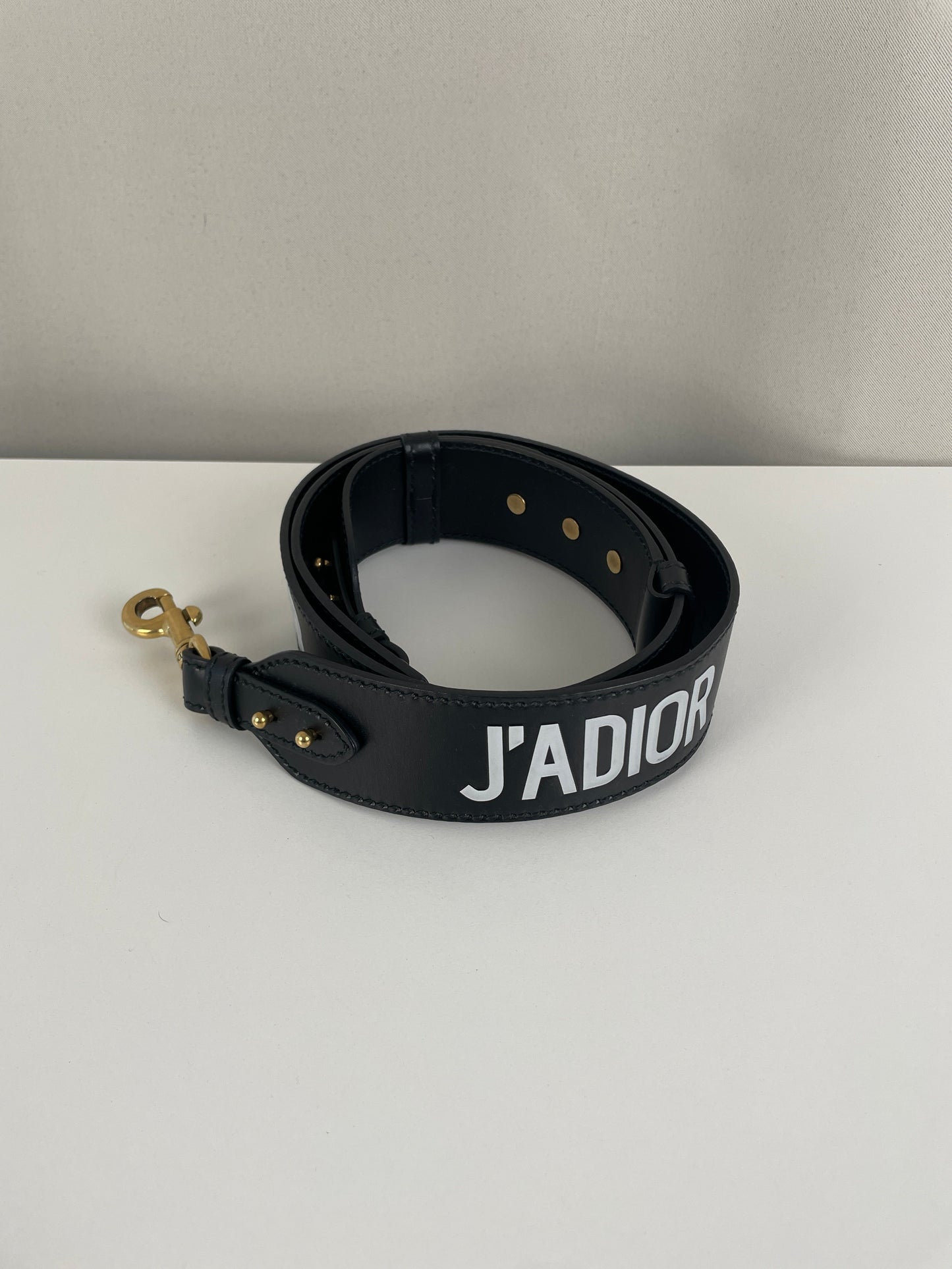 Dior strap Black and white leather
