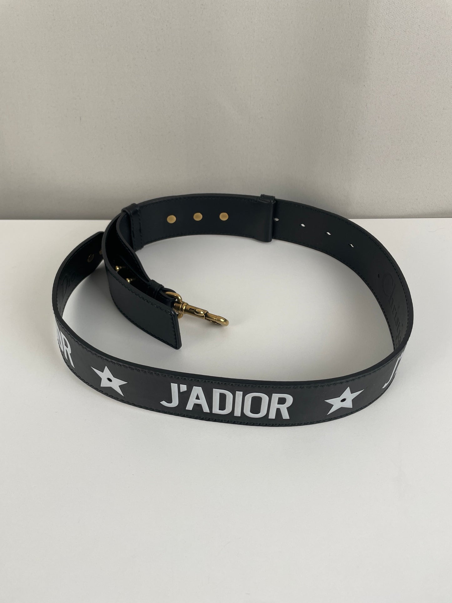 Dior strap Black and white leather