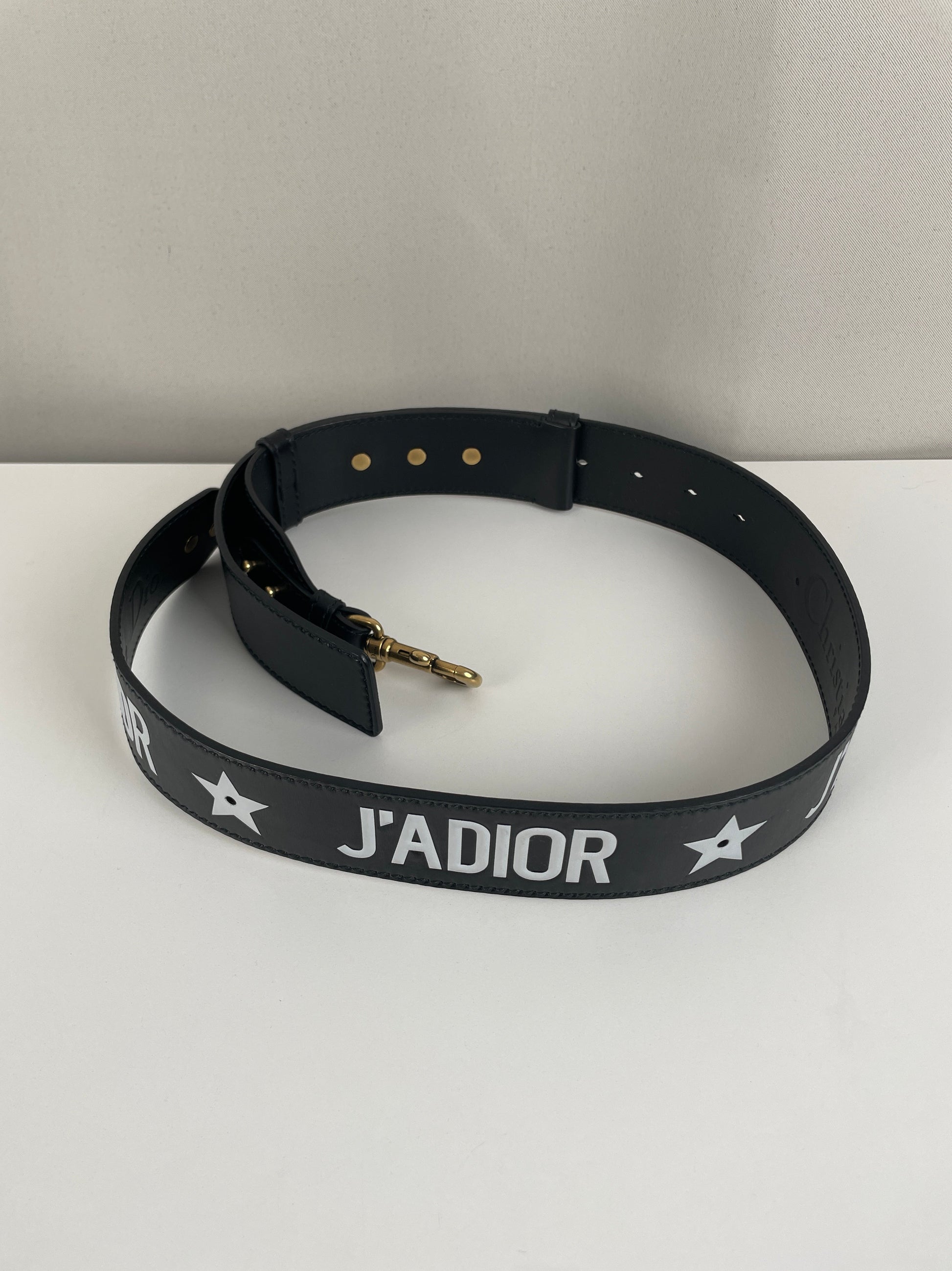 Dior strap Black and white leather