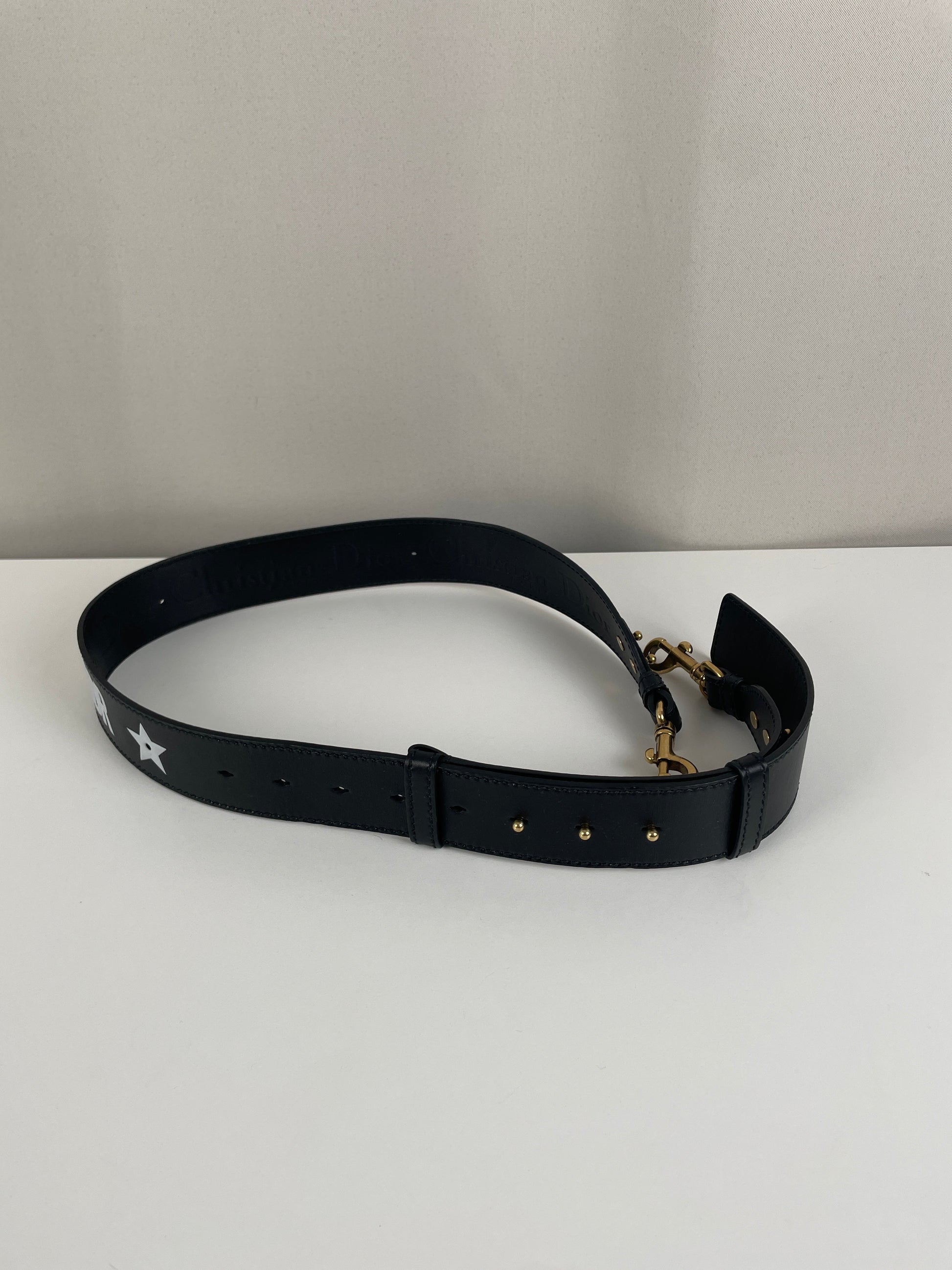 Dior strap Black and white leather