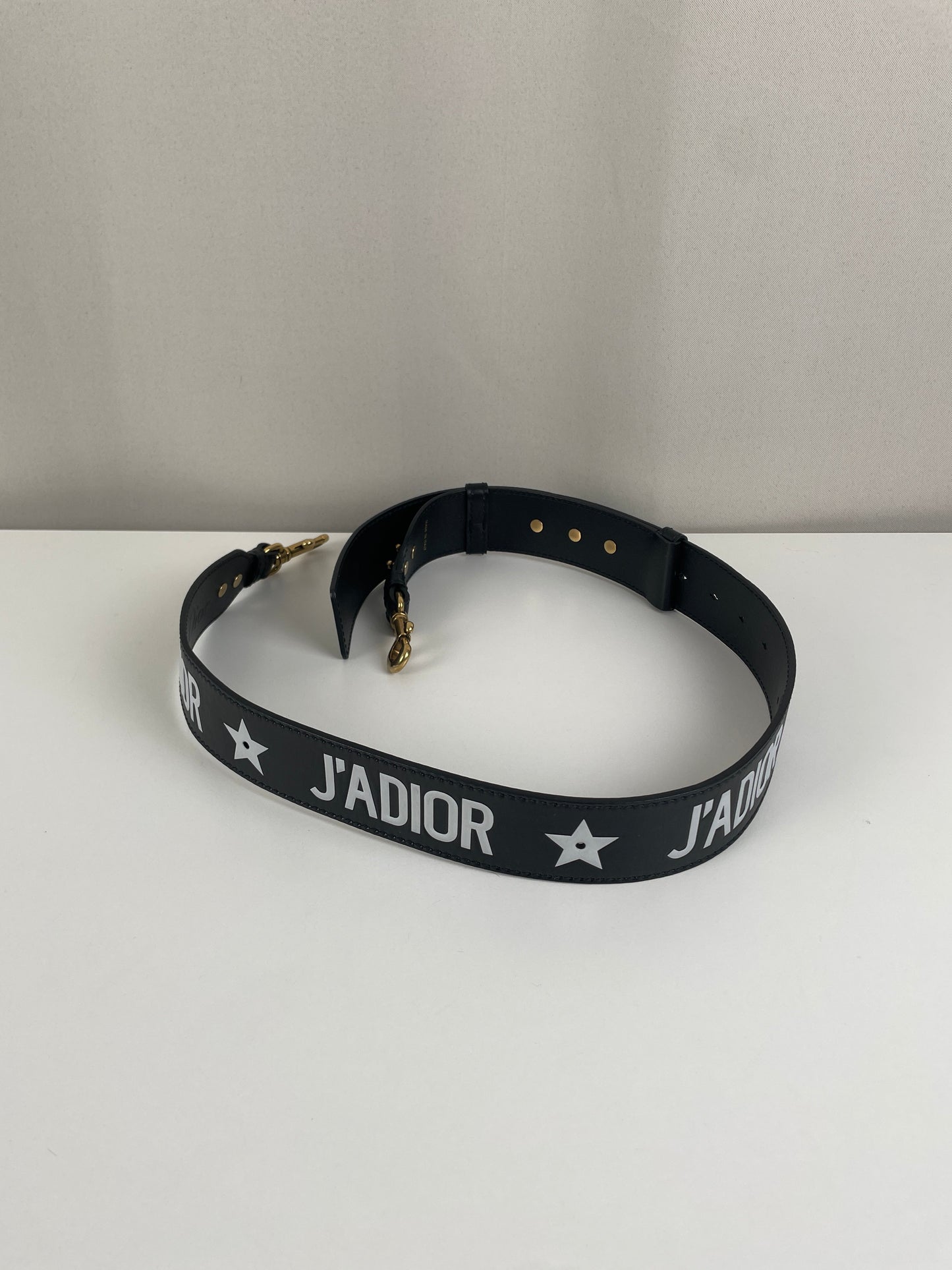 Dior strap Black and white leather
