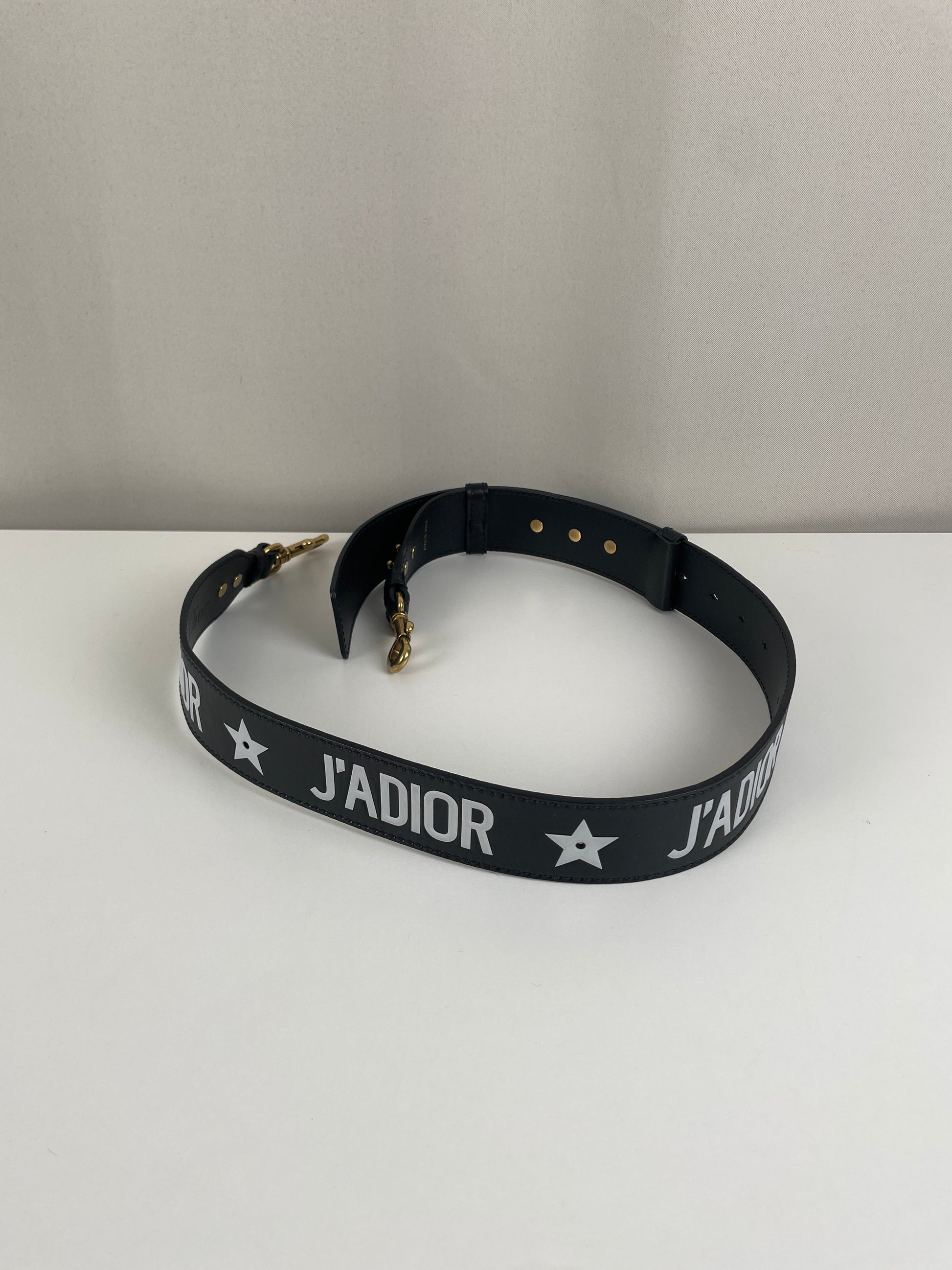 Dior strap Black and white leather