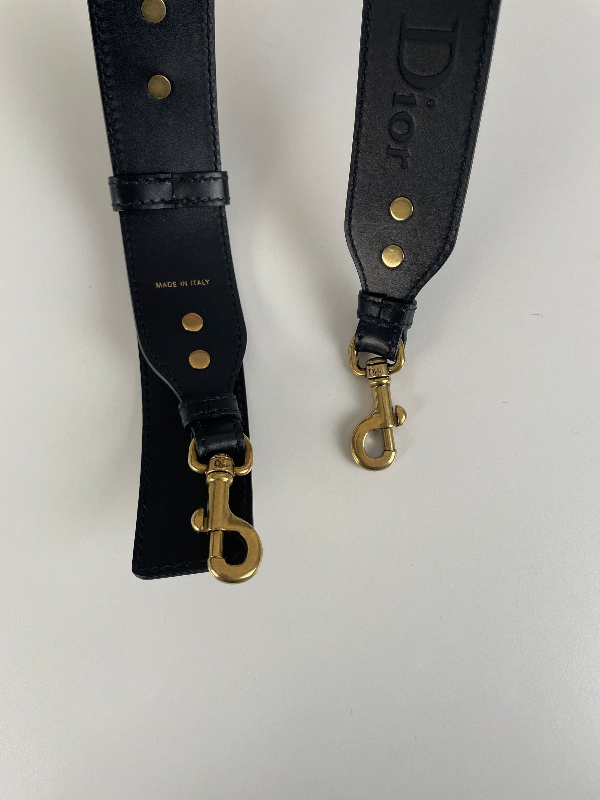 Dior strap Black and white leather