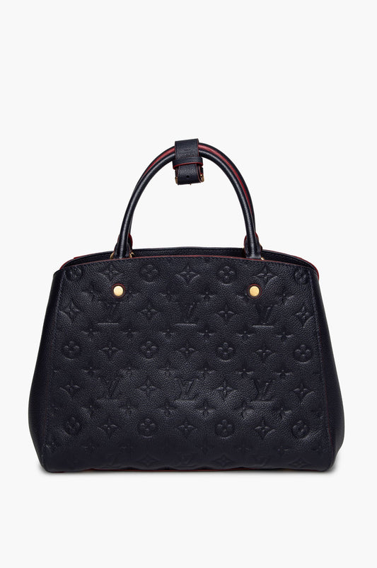 Louis Vuitton Marine Rouge Monogram Empreinte Montaigne MM