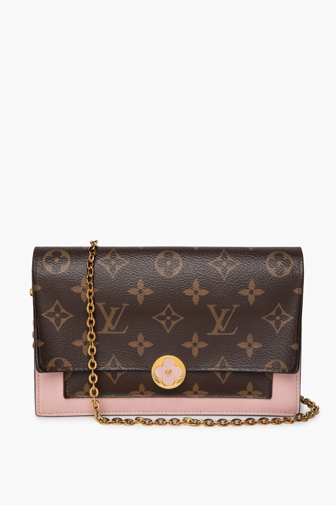 Louis Vuitton Monogram Flore Chain Wallet Bag