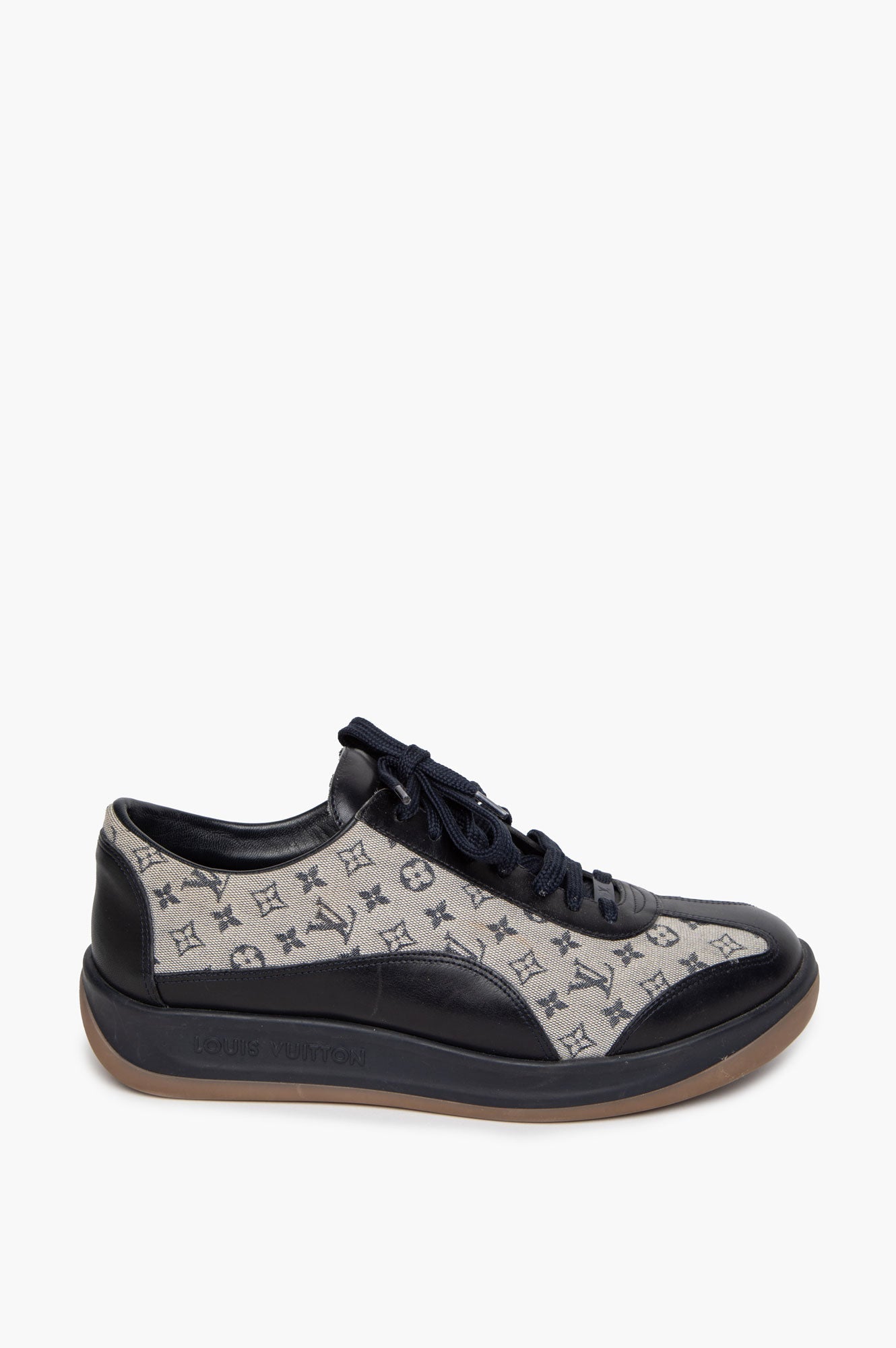 Louis Vuitton Navy Monogram Canvas Mini Lin Sneakers Size 39.5