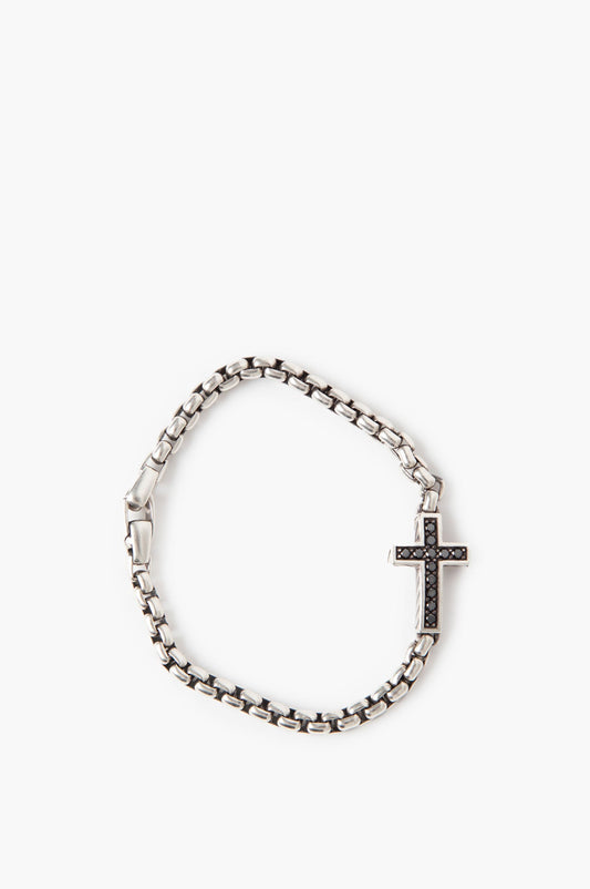 David Yurman Pavé Cross Bracelet, 5mm Large