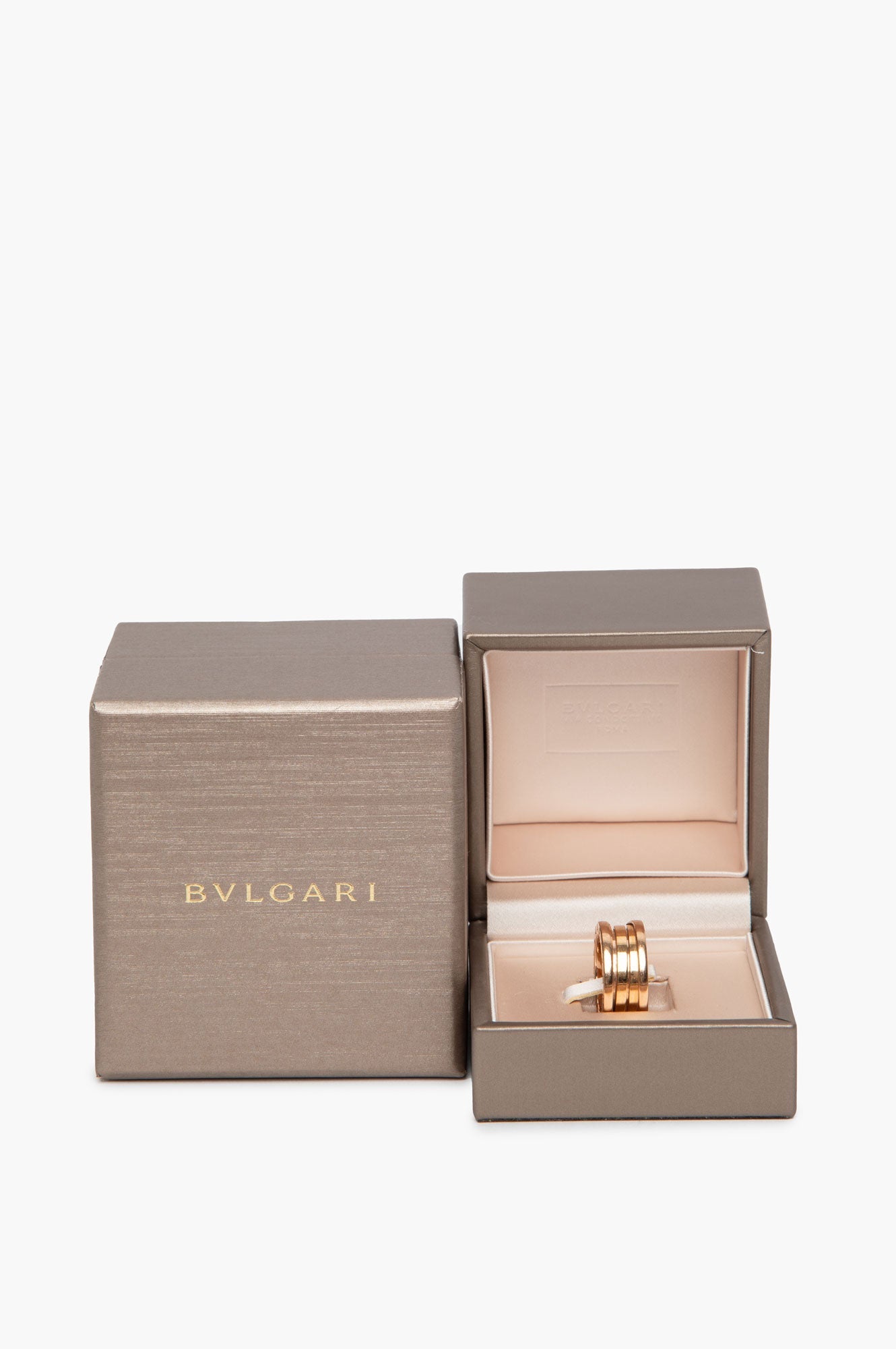 Bvlgari 18k Rose Gold B.zero1 Three-Band Ring Size 4.75