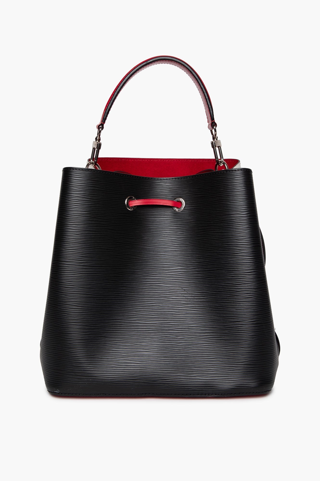 Louis Vuitton White/Black/Red Epi NéoNoé MM Bucket Bag