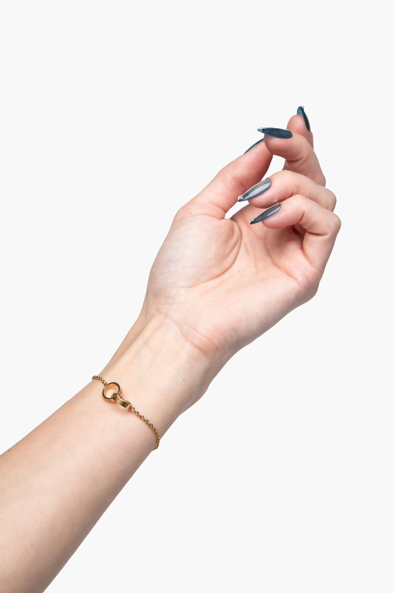Cartier 18k Gold Love Bracelet On Chain