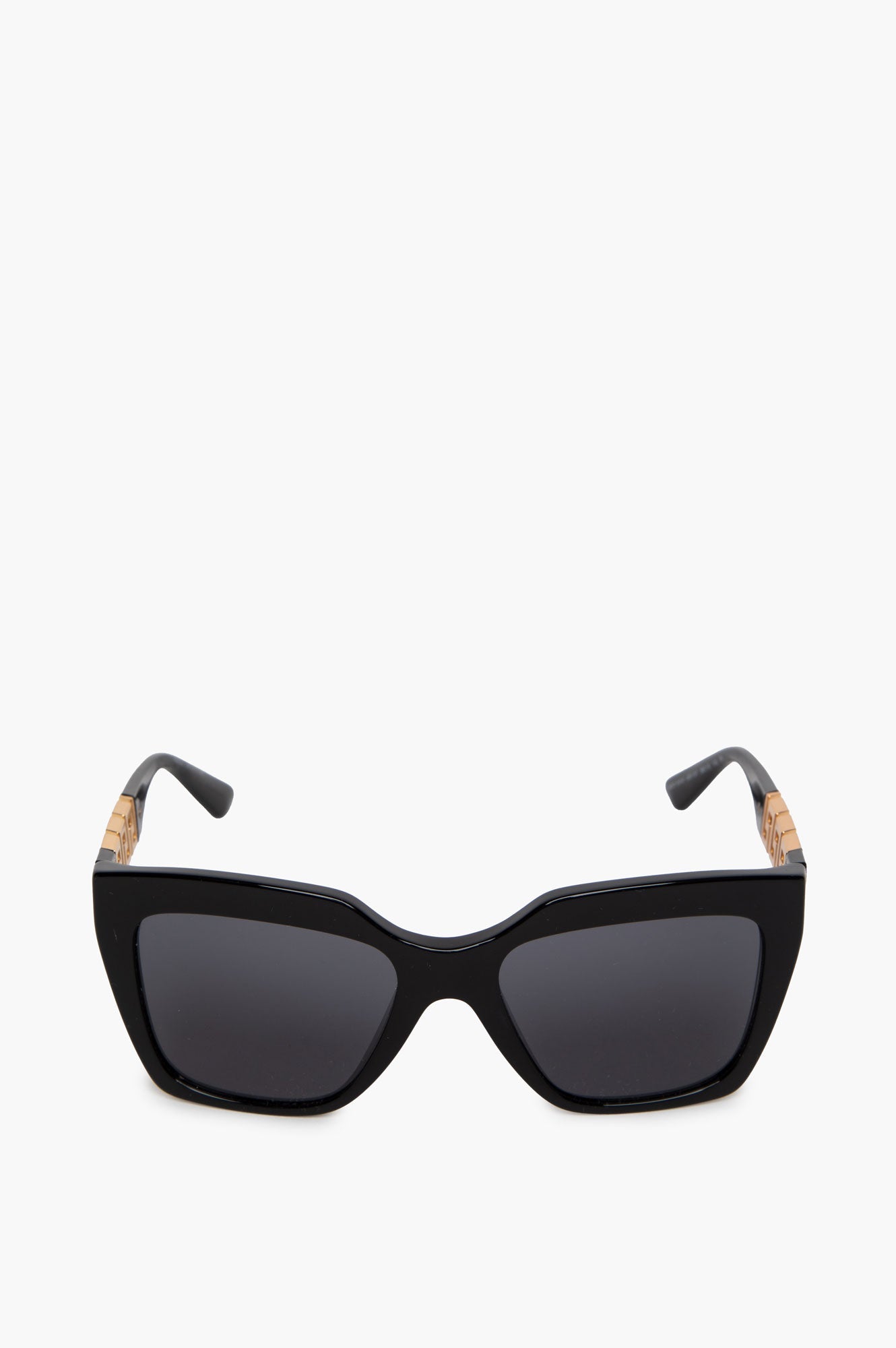 Versace Black VE4418 Sunglasses with Gold Greca Temple Detailing