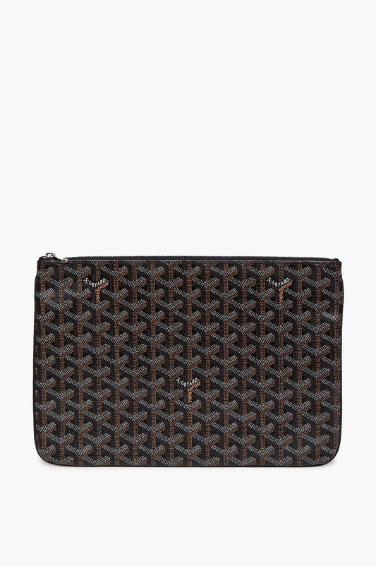 Goyard Black Goyardine Senat MM Pouch