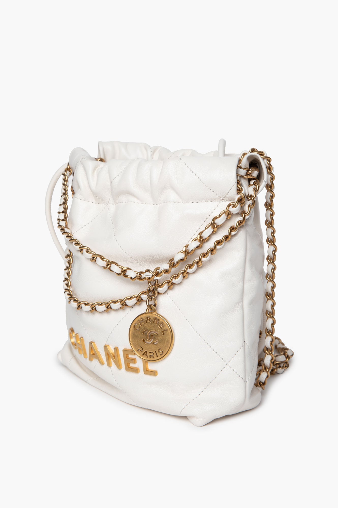 Chanel White Mini 22 Bag