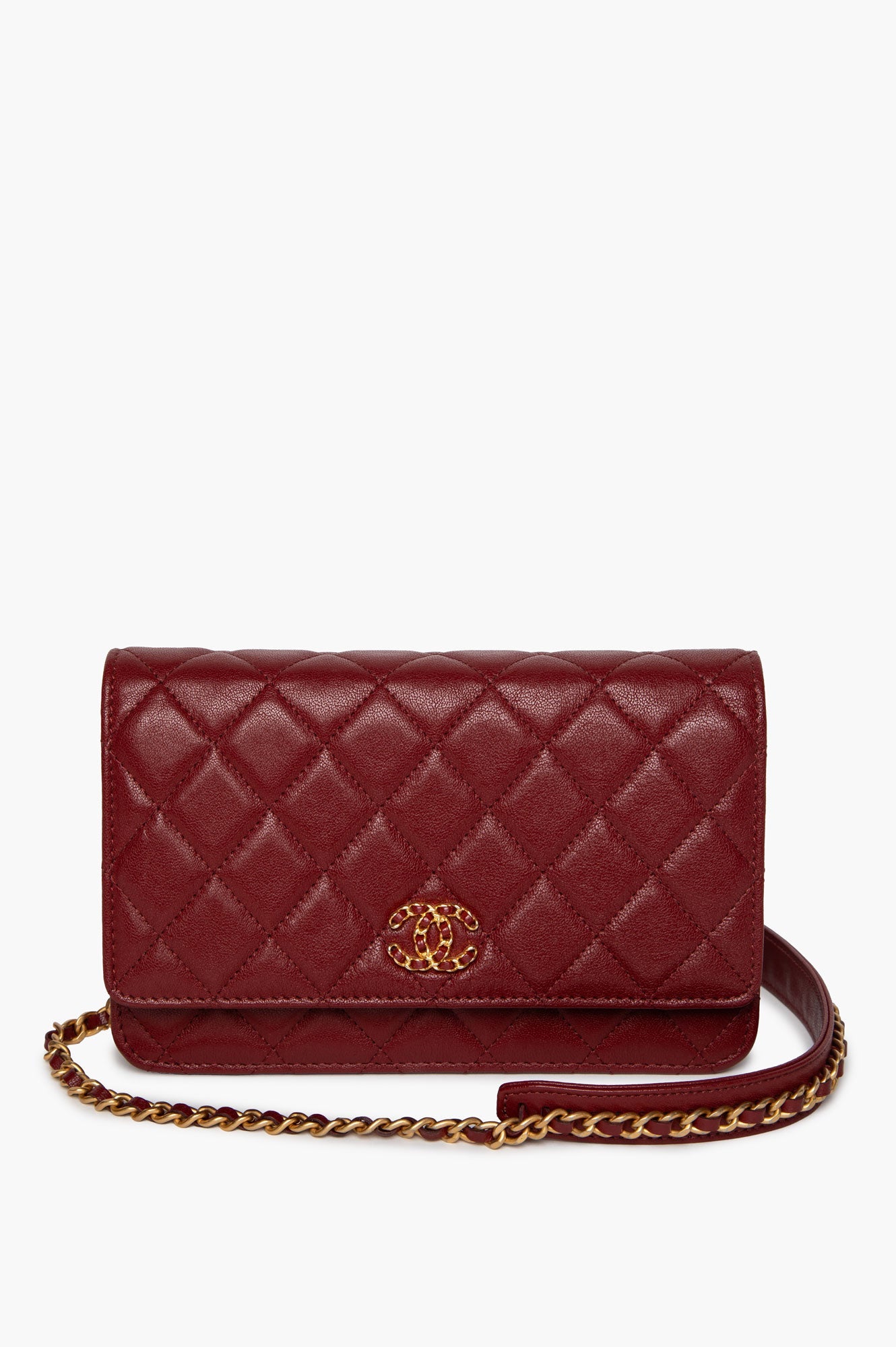 Chanel Quilted Burgundy Lambskin Infinity WOC
