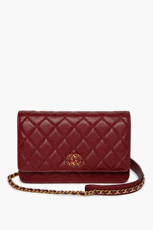 Chanel Quilted Burgundy Lambskin Infinity WOC