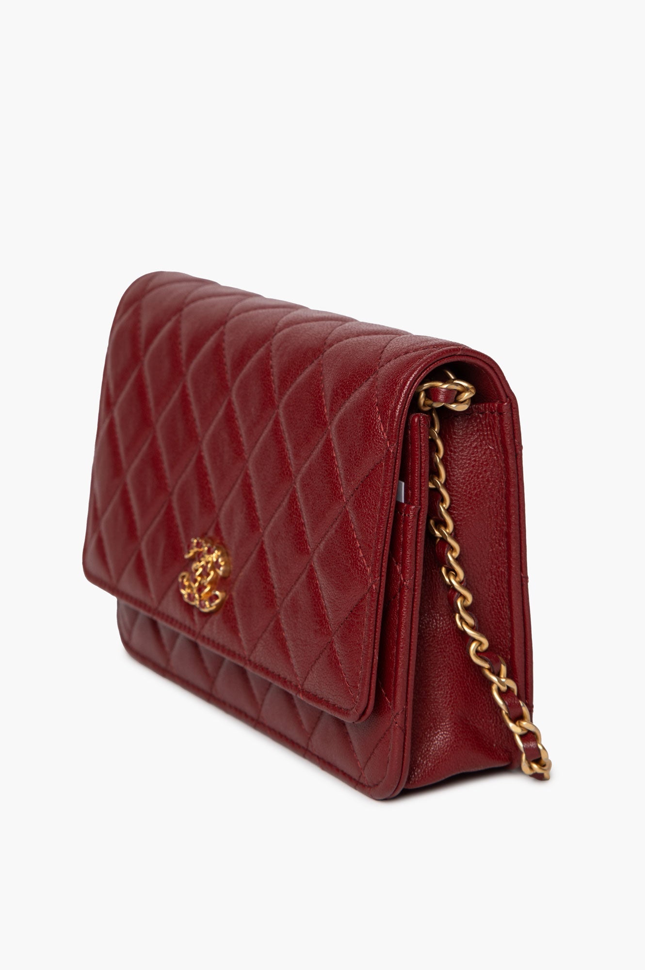 Chanel Quilted Burgundy Lambskin Infinity WOC