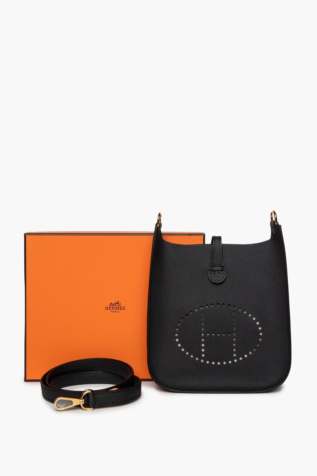 Hermès Noir Epsom Evelyne 16 TPM
