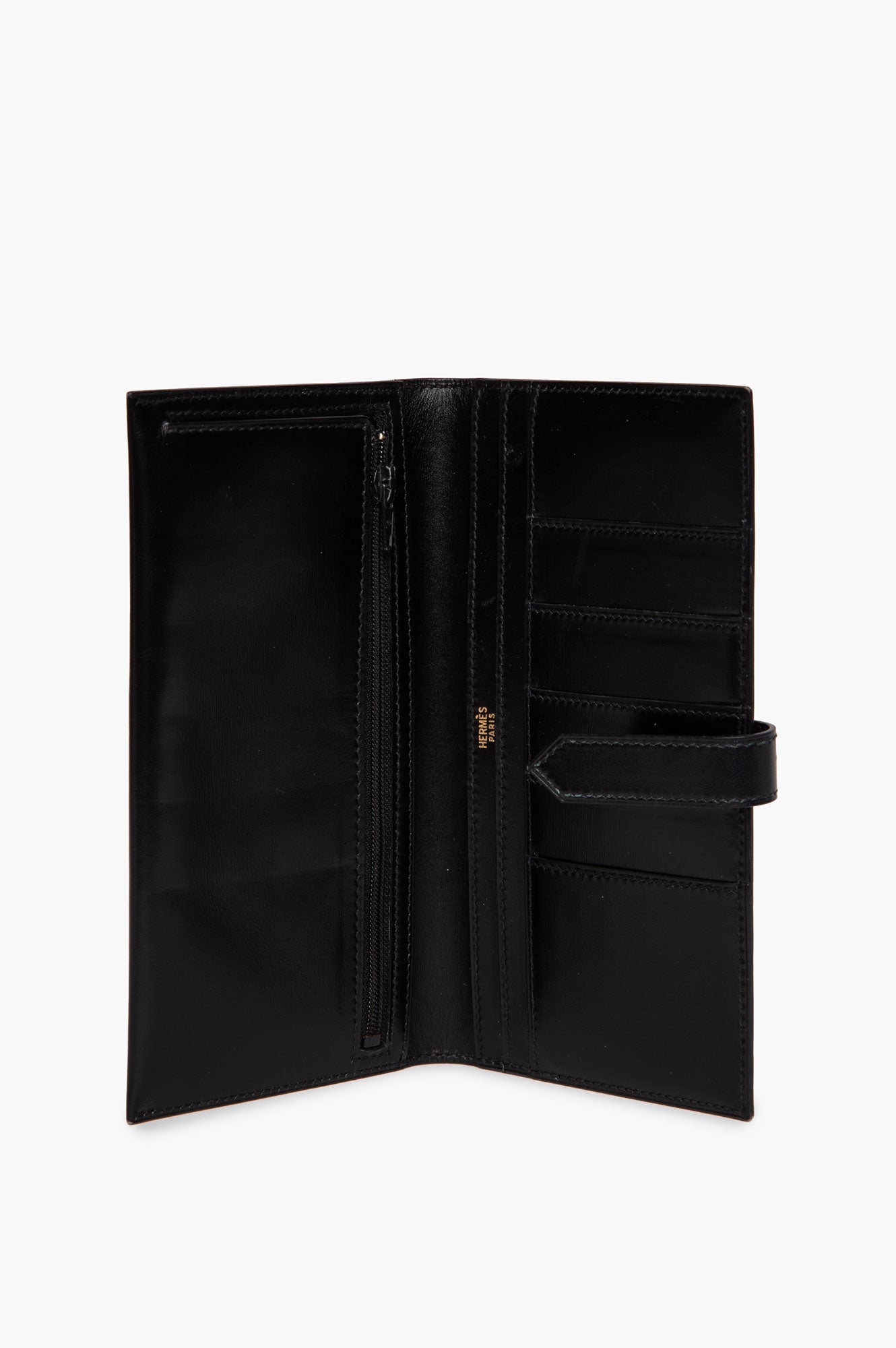 Hermès Black Calfskin Bearn Wallet