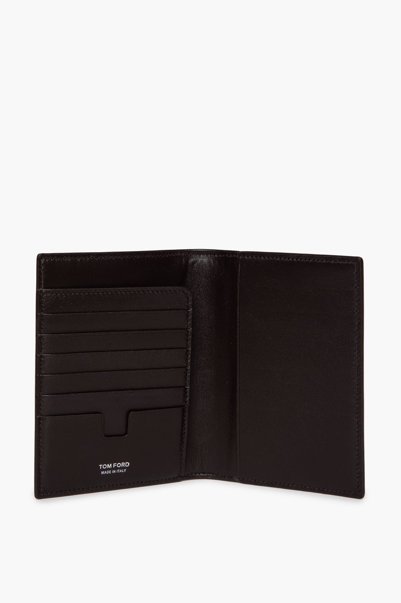 Tom Ford Dark Brown Croc Embossed Passport Holder