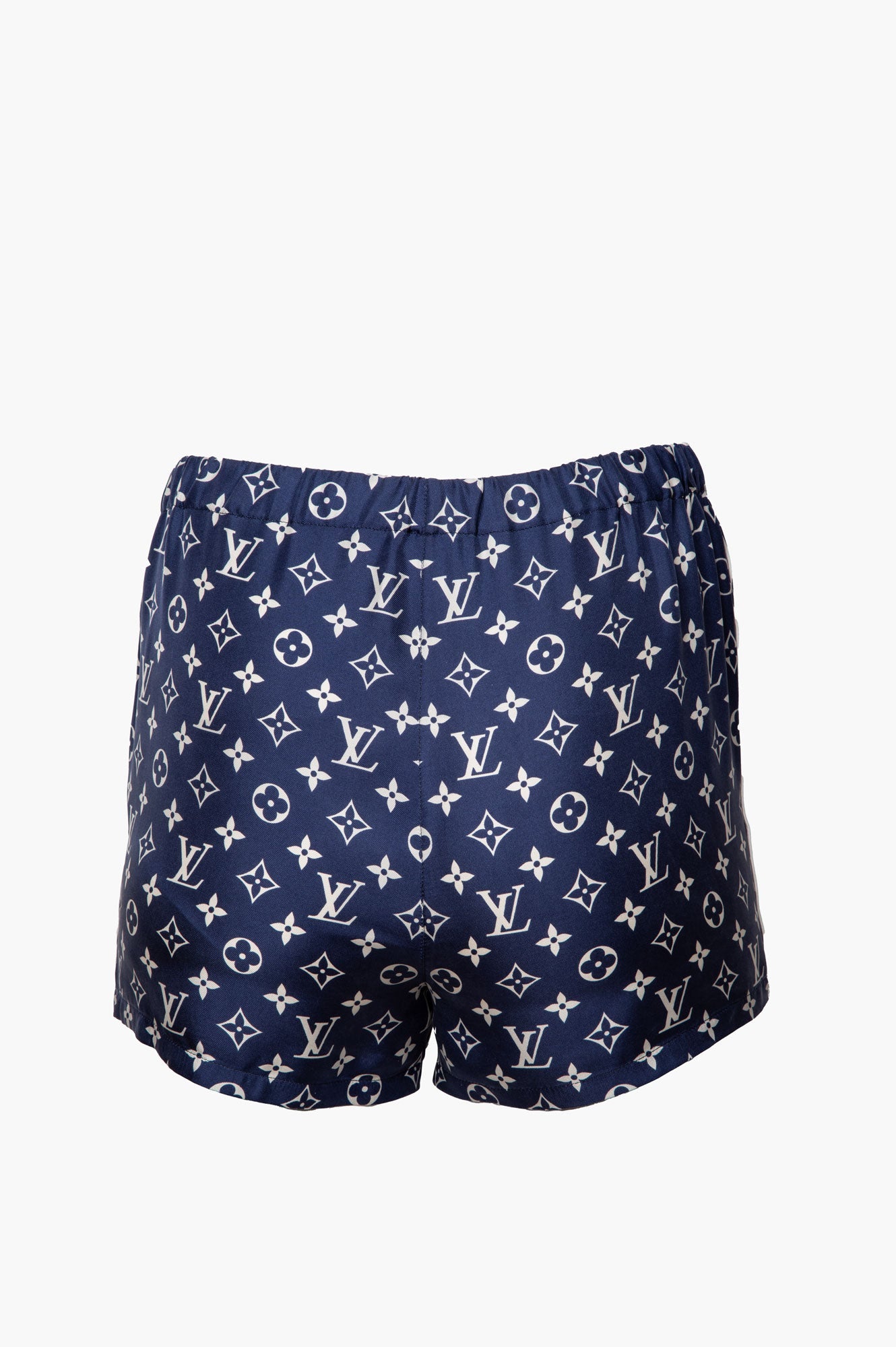 Louis Vuitton Blue Monogram Silk Pajama Short