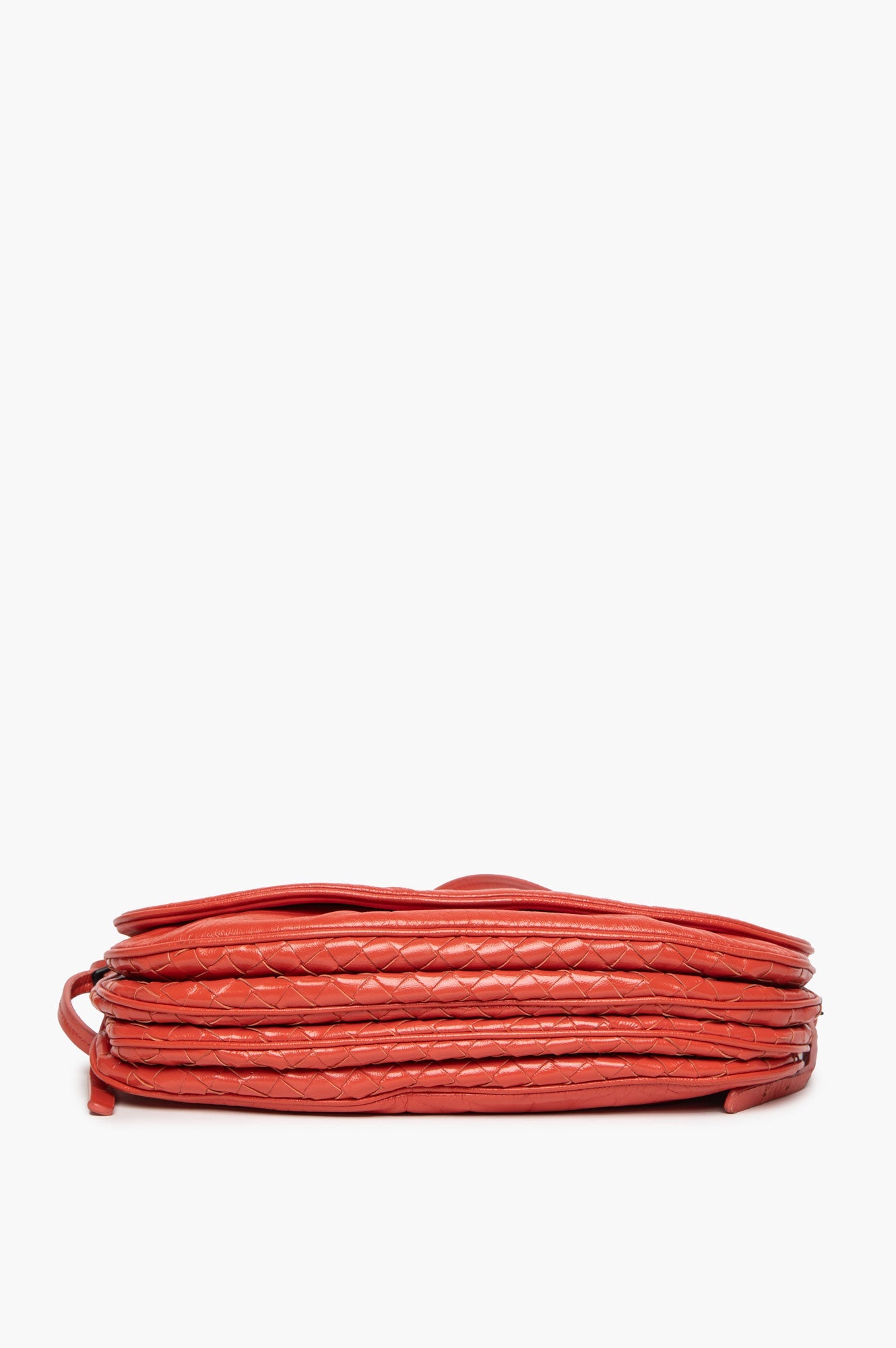 Bottega Veneta Magma Glazed Leather Crossbody Flap Bag