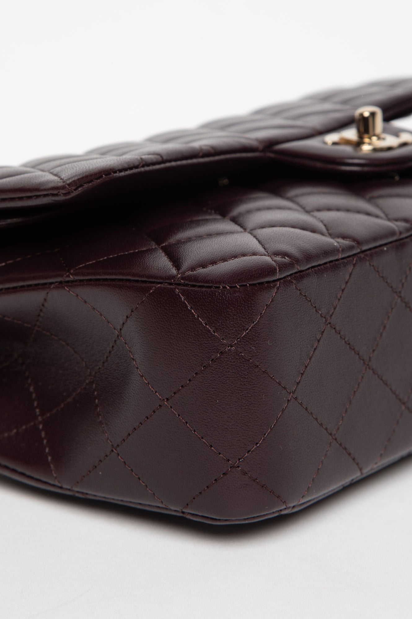 Chanel Dark Purple Lambskin Medium Classic Flap Bag 2025