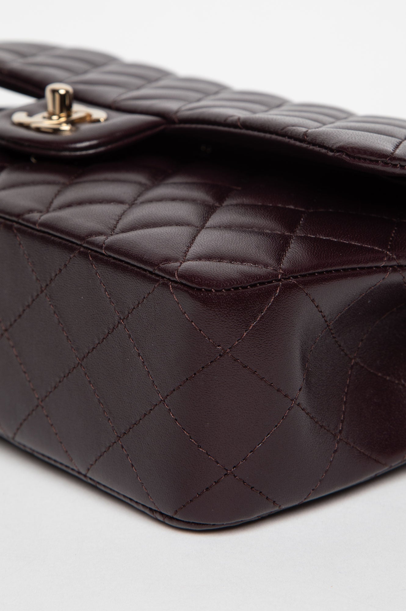 Chanel Dark Purple Lambskin Medium Classic Flap Bag 2025
