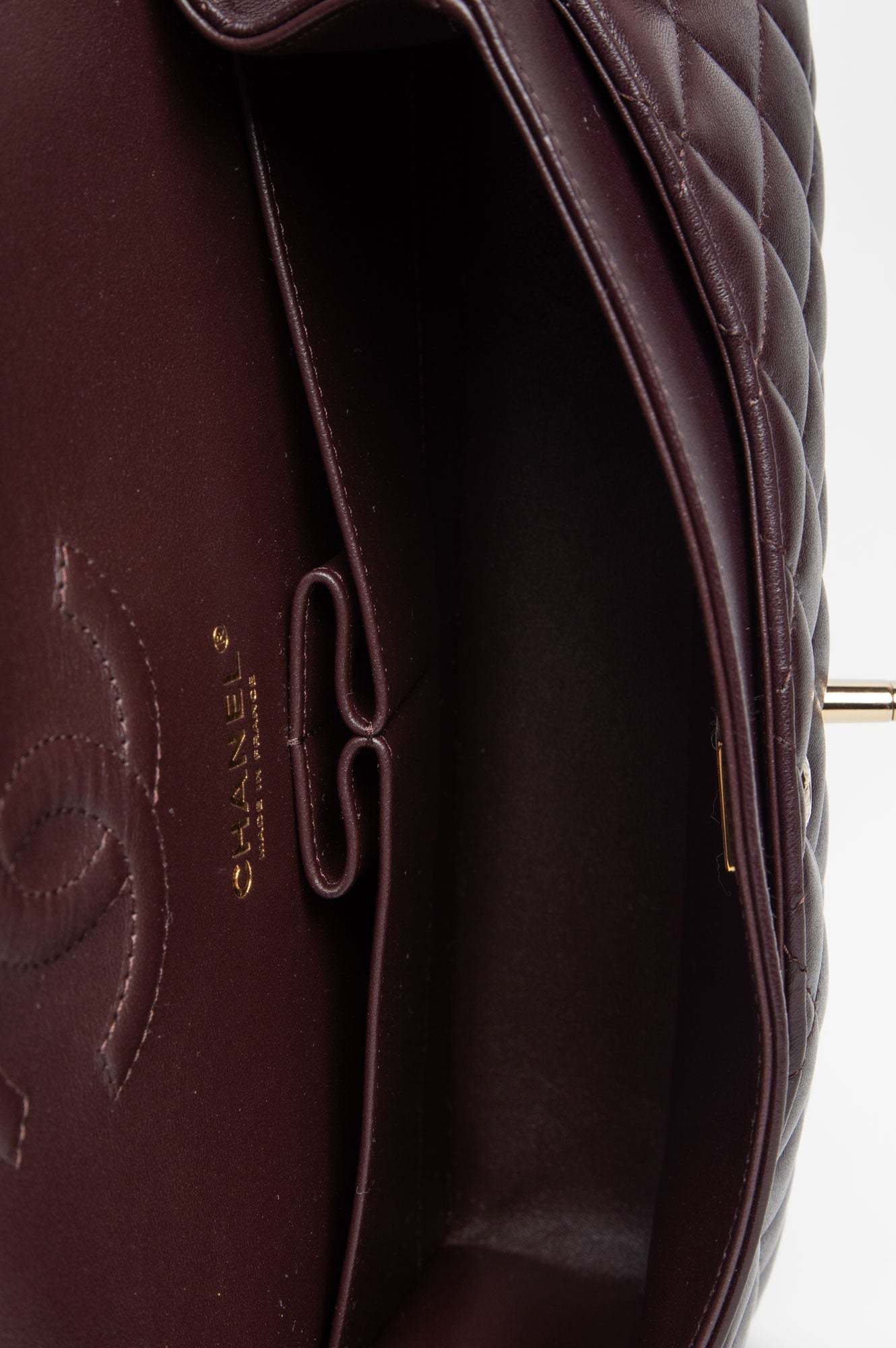 Chanel Dark Purple Lambskin Medium Classic Flap Bag 2025
