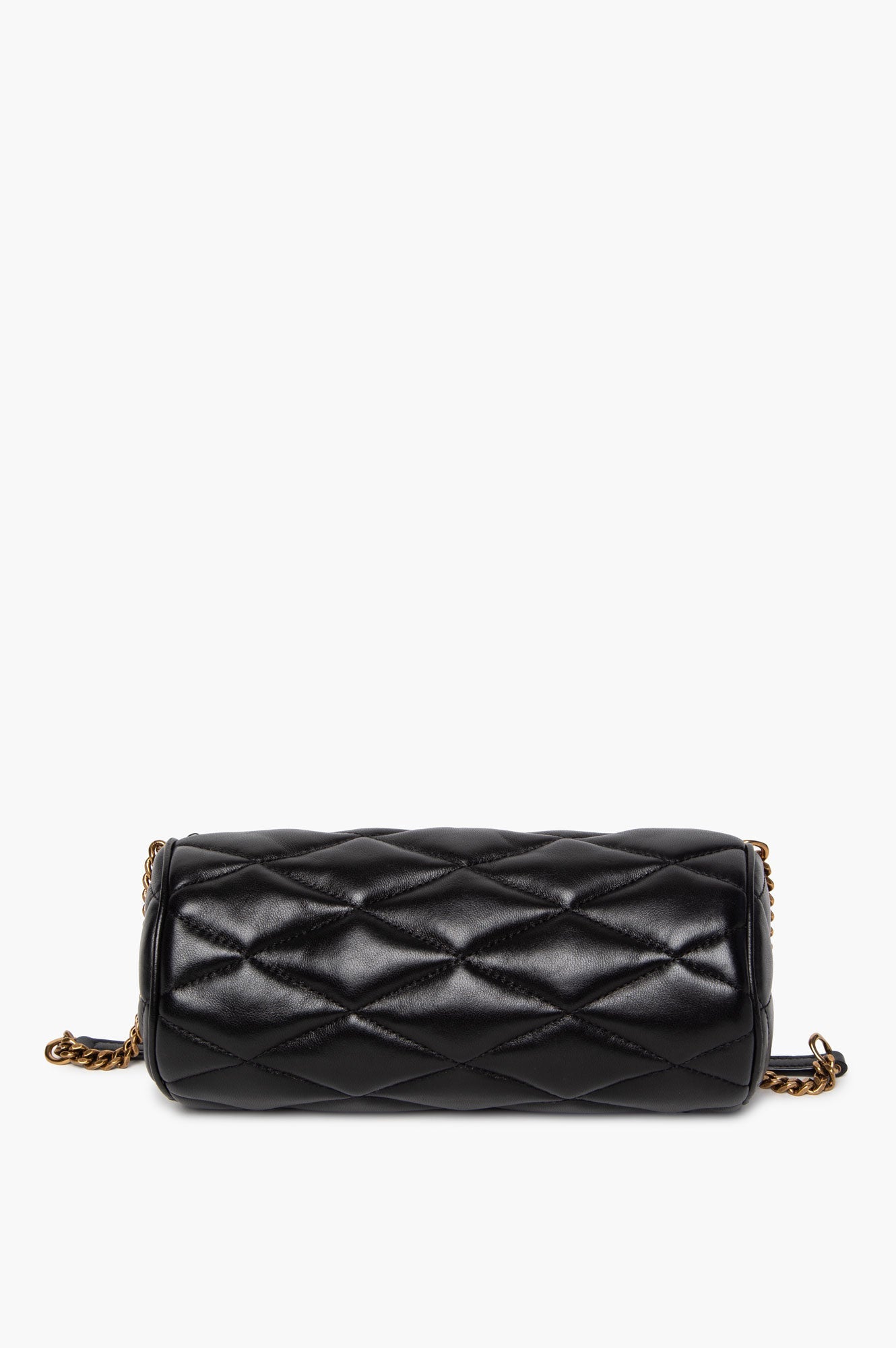 Saint Laurent Black Lambskin Mini Sade Tube Bag