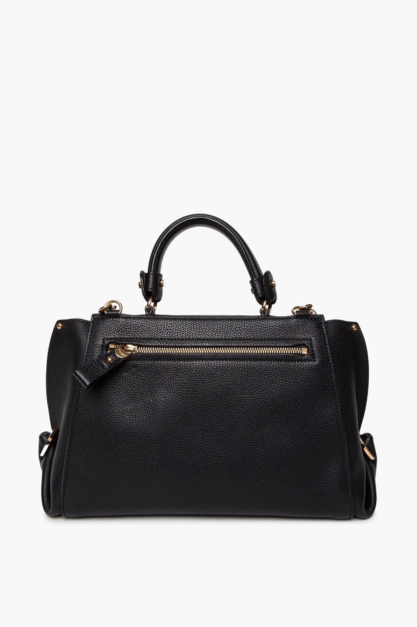 Salvatore Ferragamo Medium Black Leather Sofia Satchel