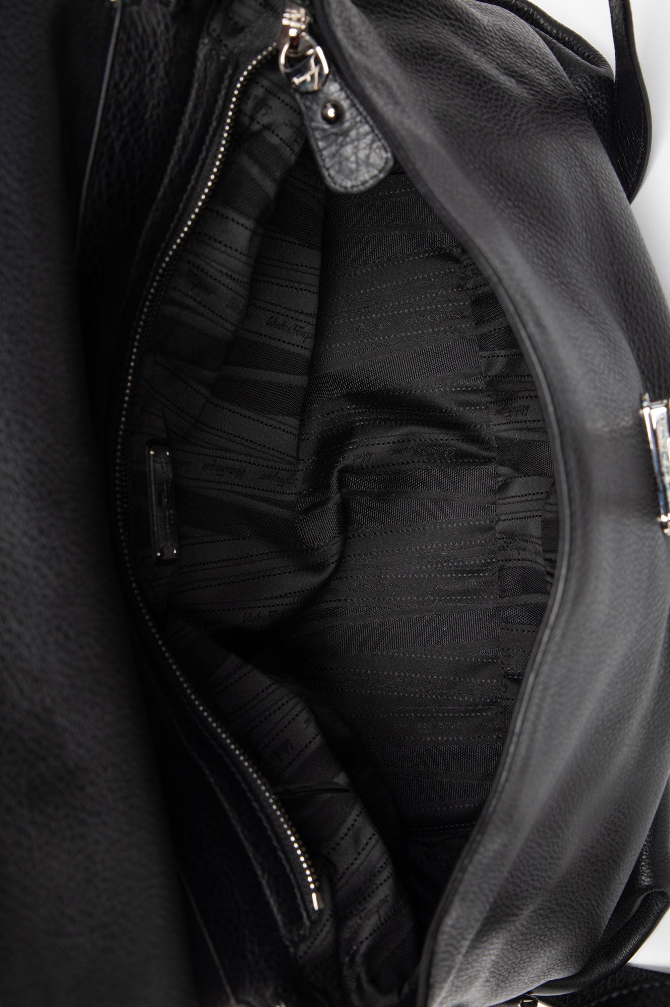 Salvatore Ferragamo Large Black Leather Sofia Satchel