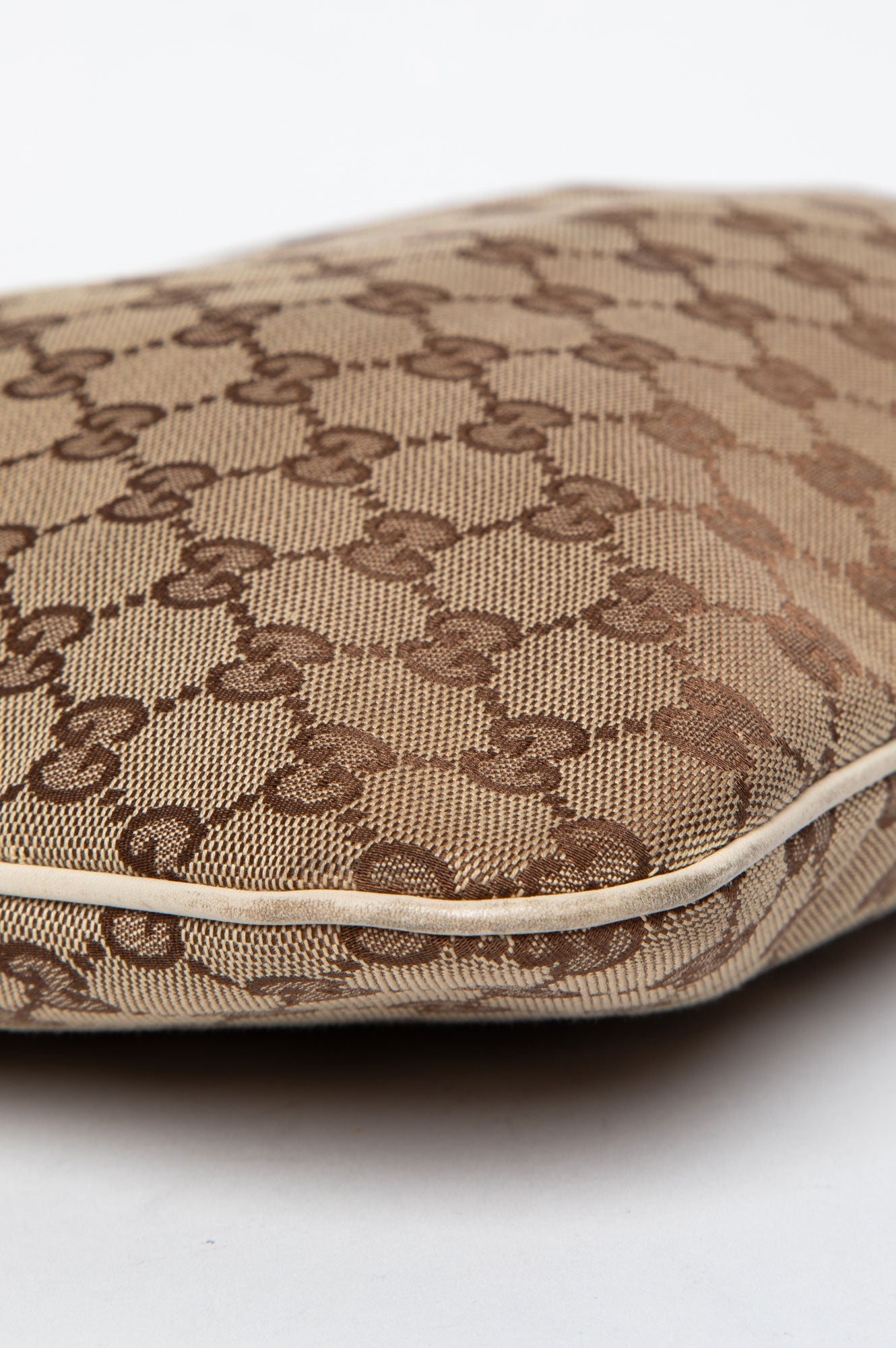 Gucci Monogram Brown GG Canvas Britt Hobo Leather Bag