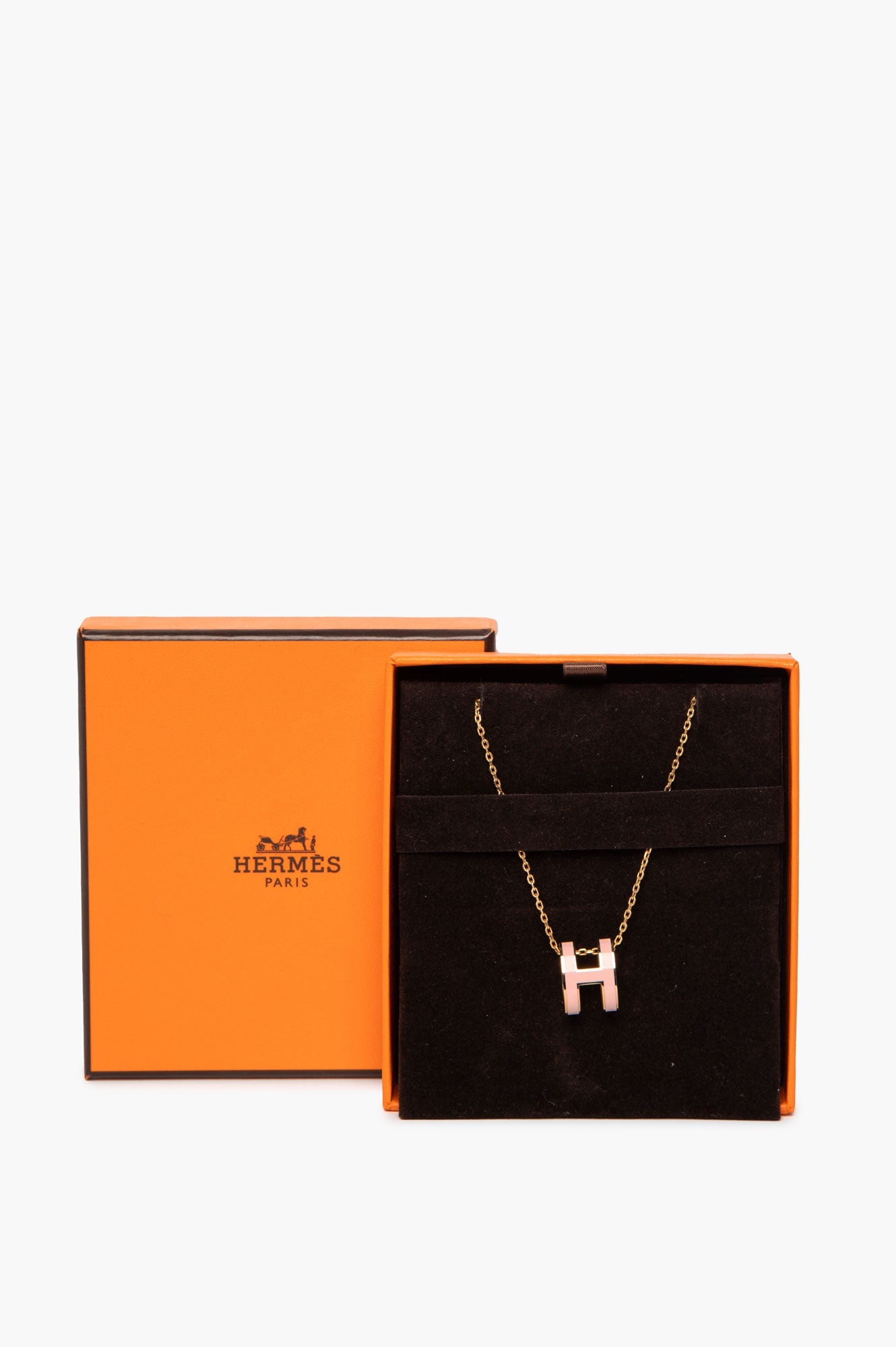 Hermès Rose/Gold Plated Pop H Necklace