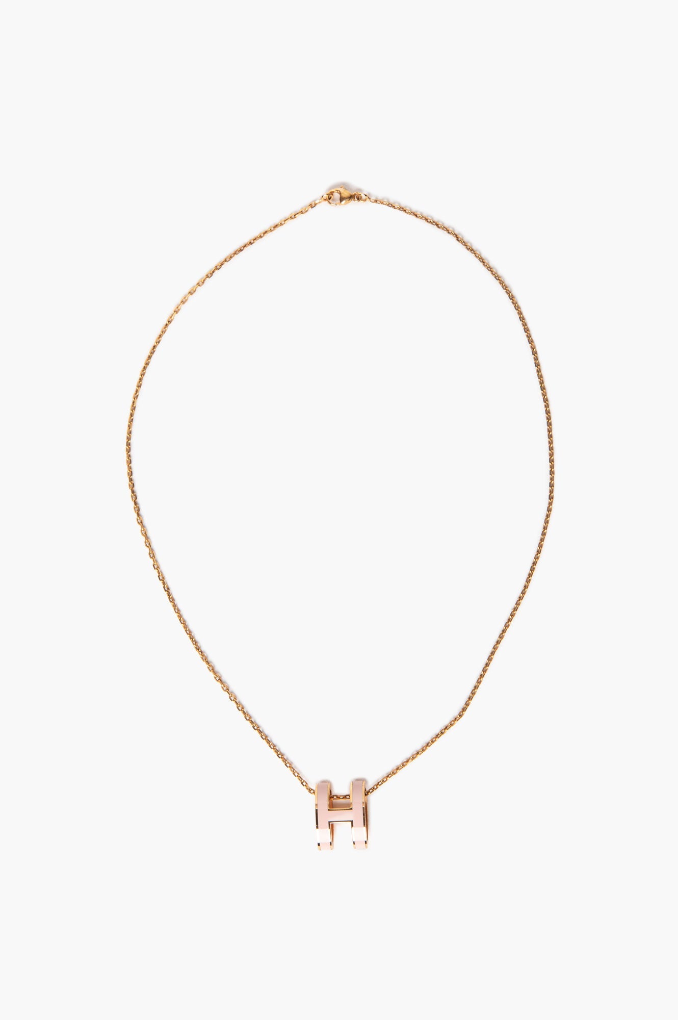 Hermès Rose/Gold Plated Pop H Necklace
