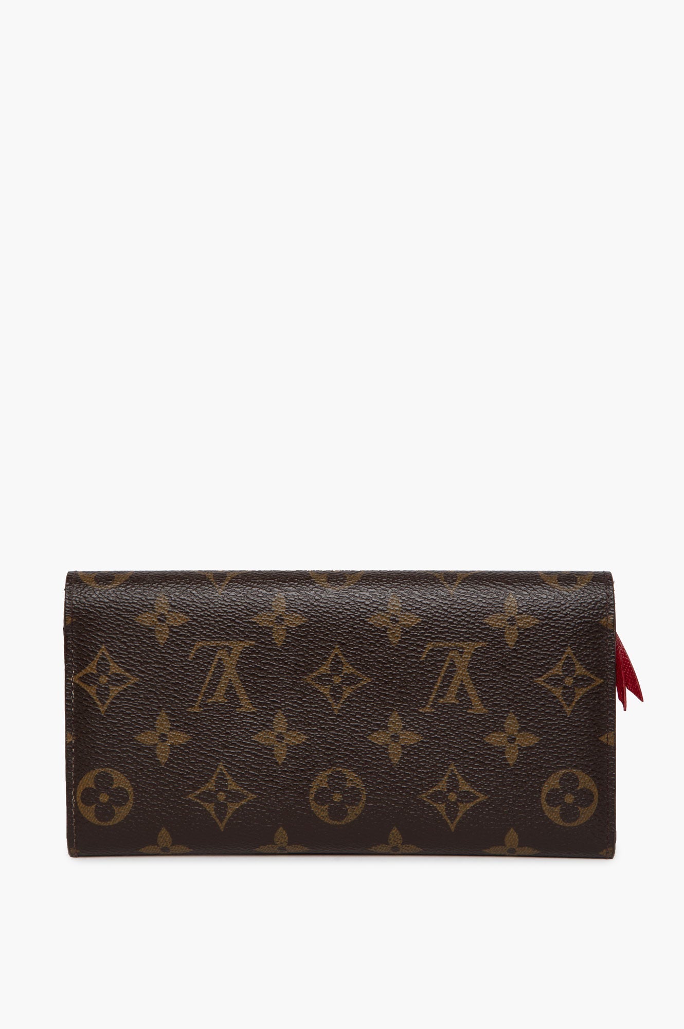 Louis Vuitton Crimson Leather Lined Monogram Canvas Emilie Wallet
